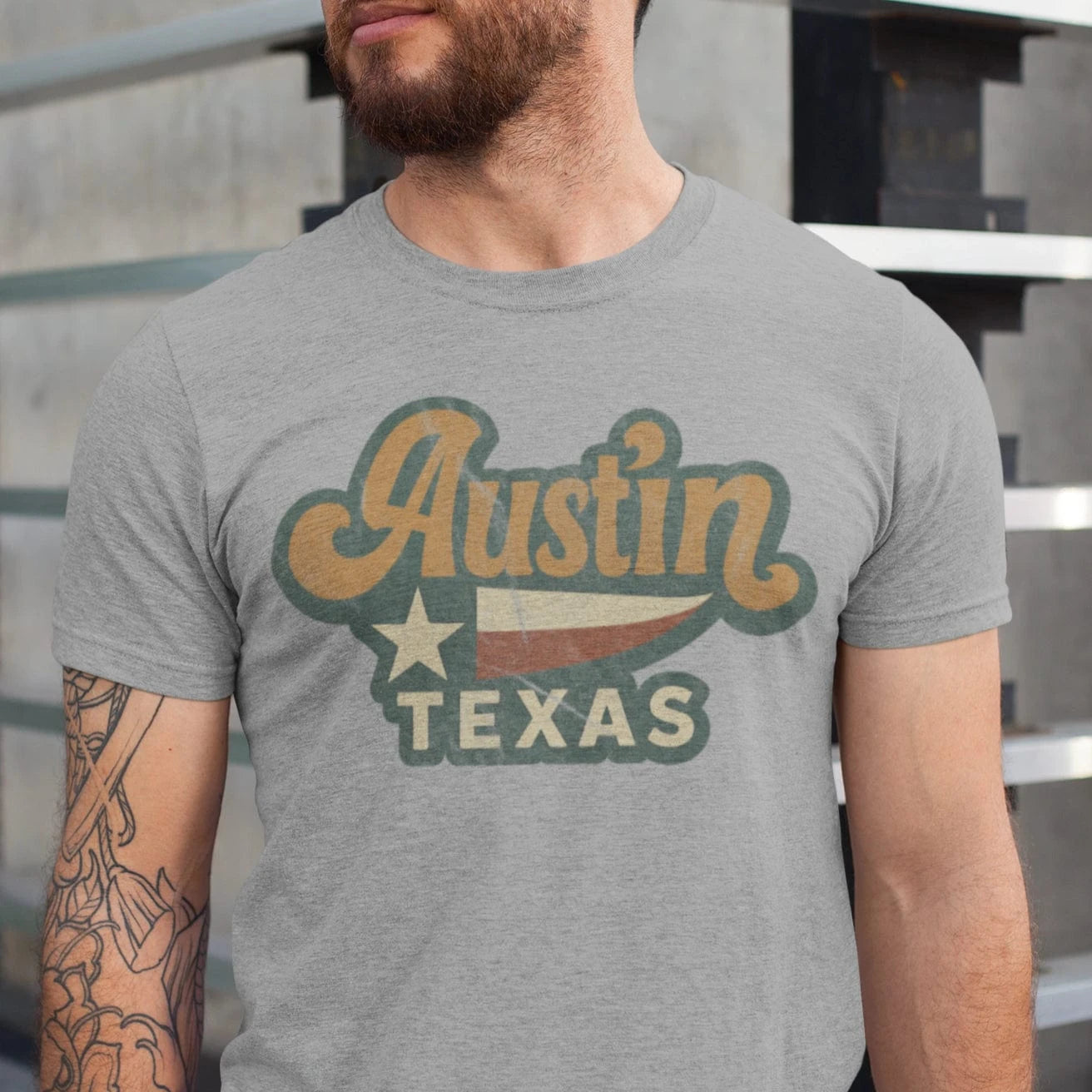 T-Shirt Athletic Heather / XS Austin Texas T-Shirt