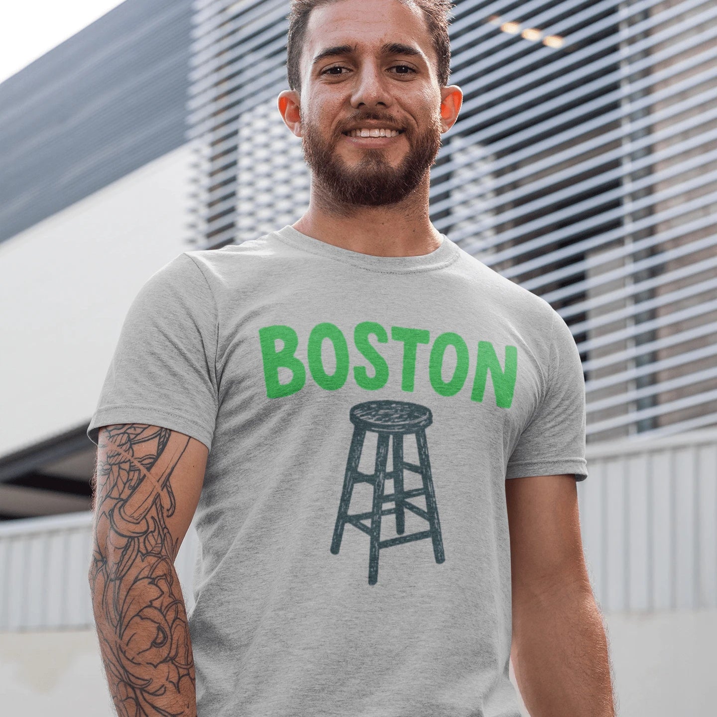 T-Shirt Athletic Heather / XS Boston Barstool T-Shirt