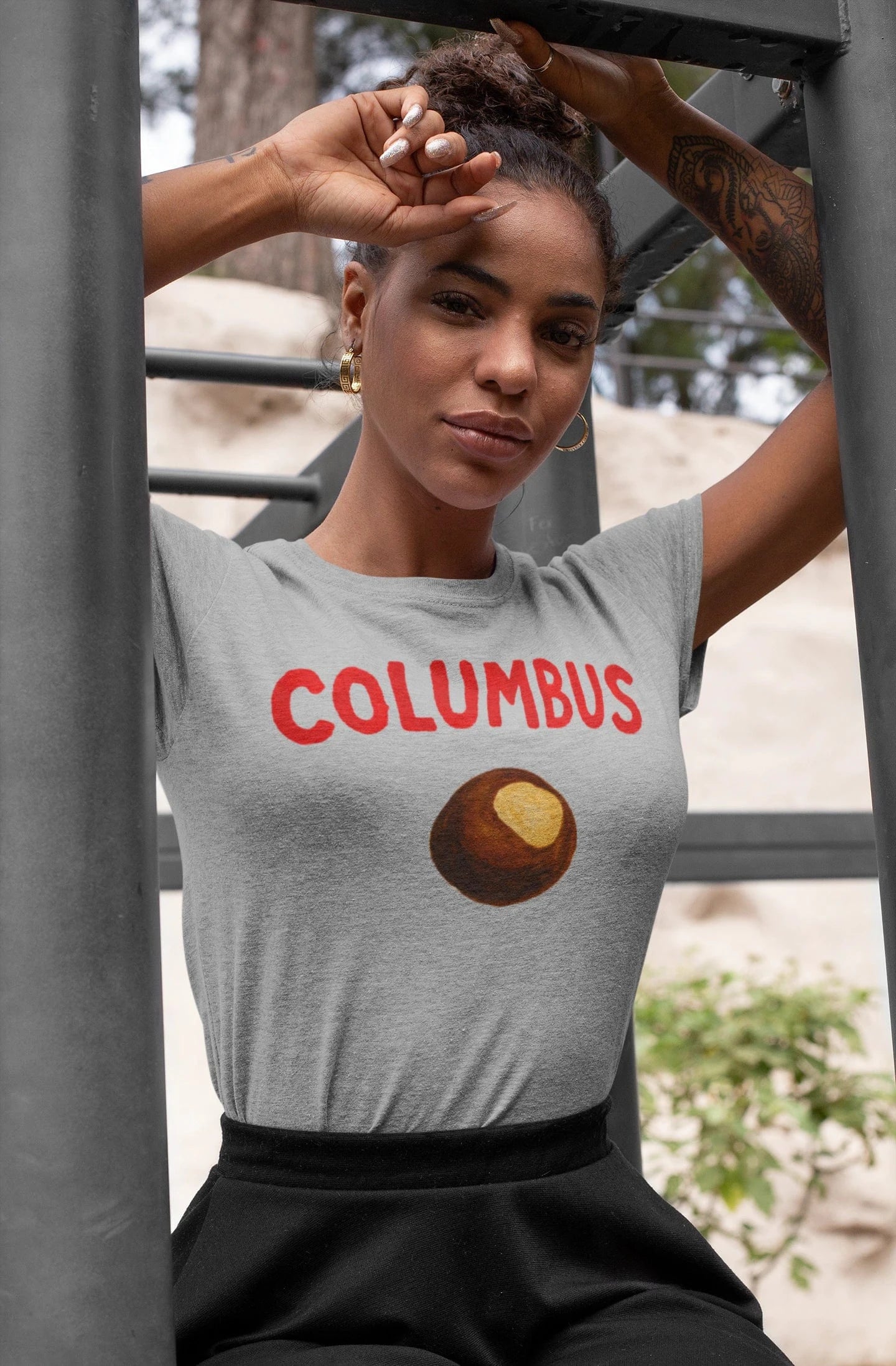 T-Shirt Athletic Heather / XS Columbus Buckeye Nut T-Shirt