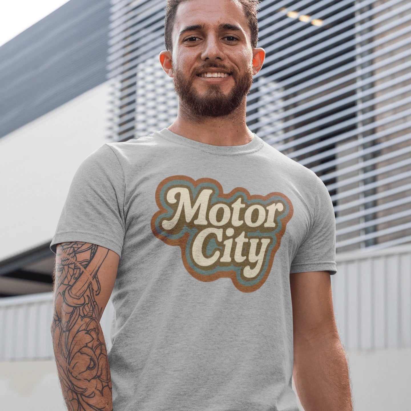 T-Shirt Athletic Heather / XS Detroit Motor City T-Shirt