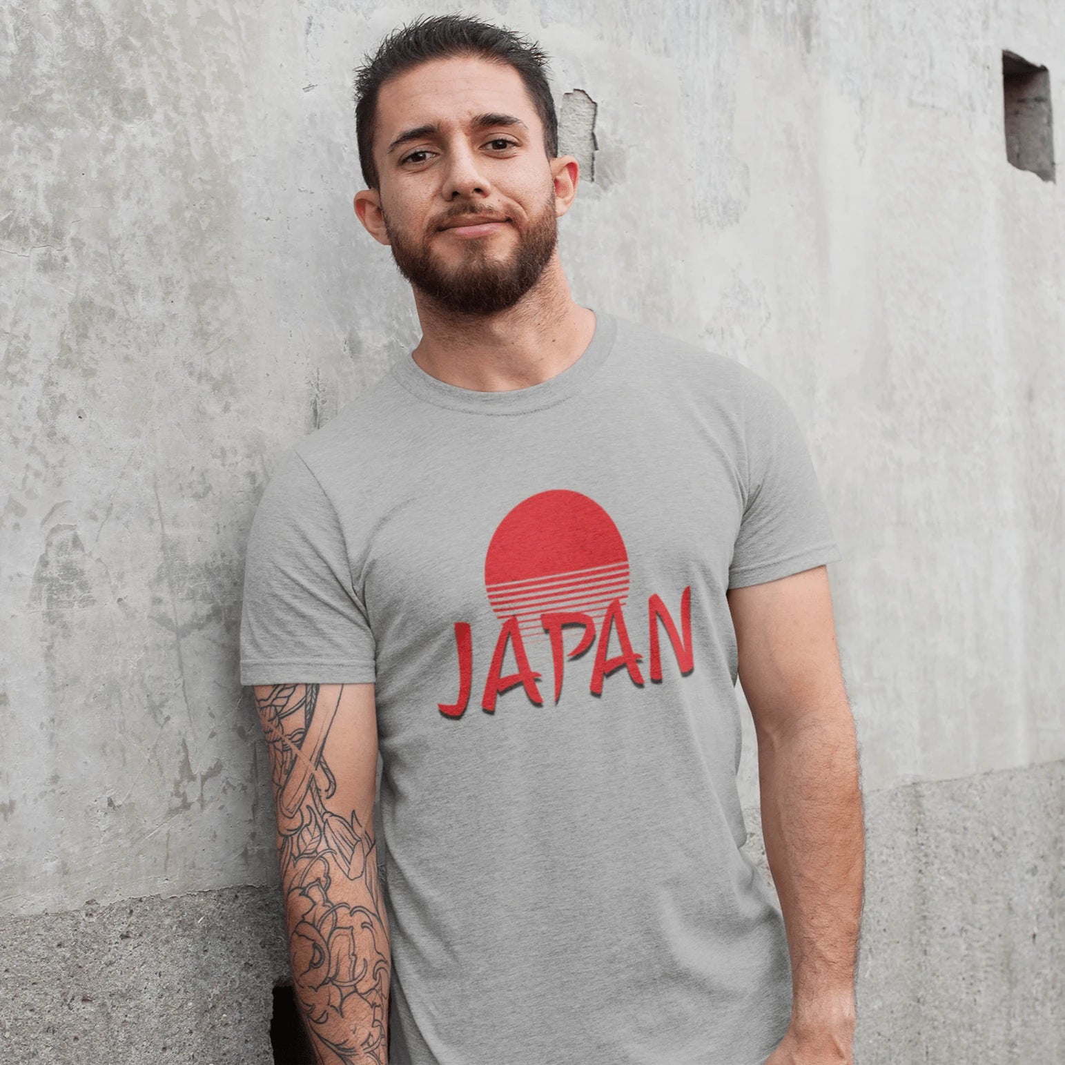 T-Shirt Athletic Heather / XS Japan Rising Sun T-Shirt