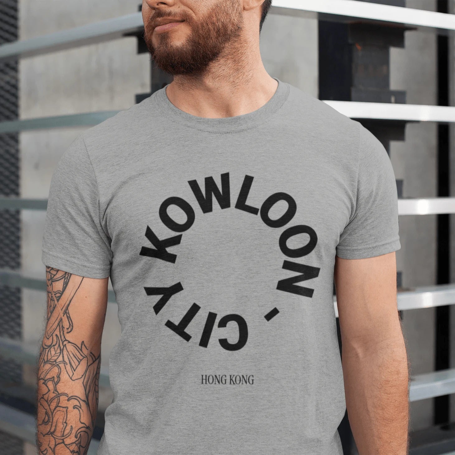T-Shirt Athletic Heather / XS Kowloon City - Hong Kong T-Shirt