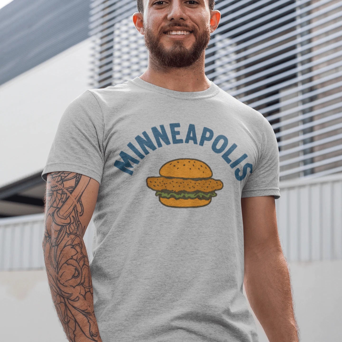 T-Shirt Athletic Heather / XS Minneapolis Walleye Sandwich T-Shirt