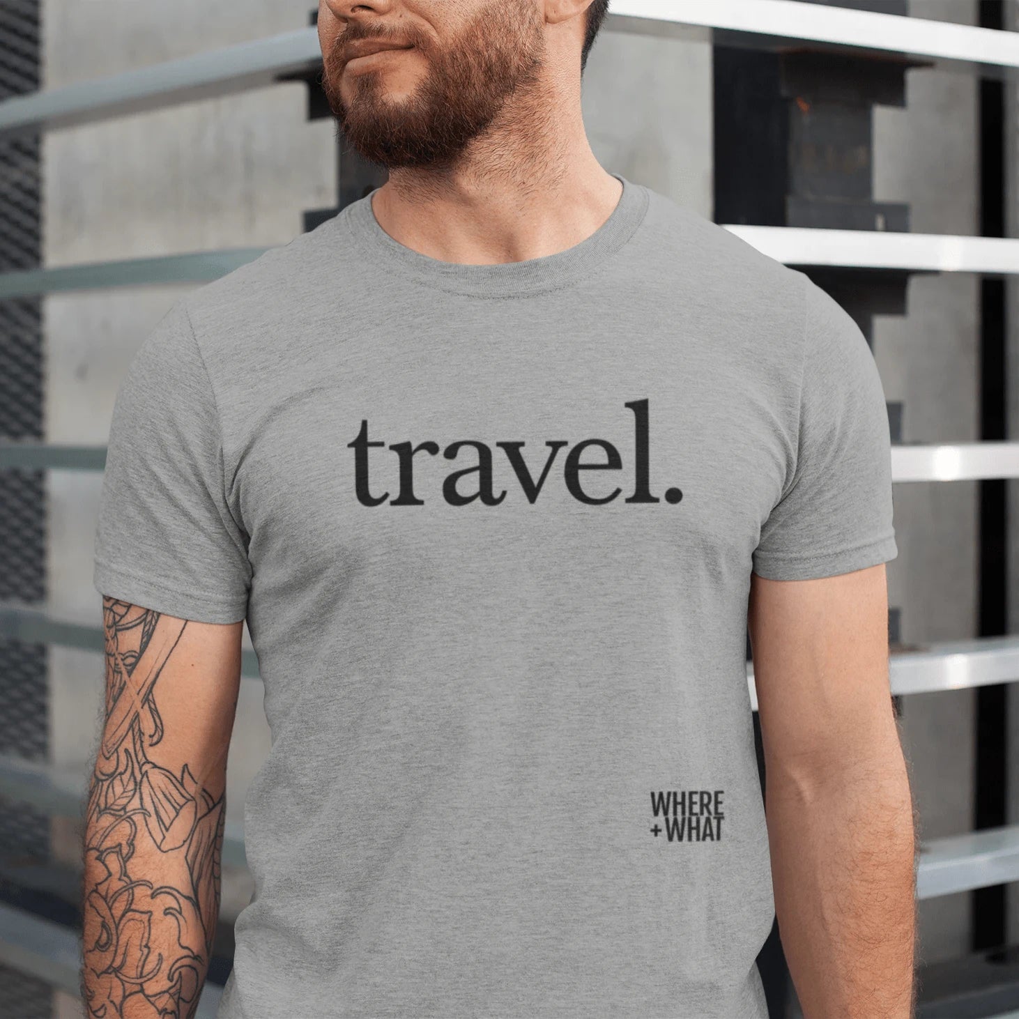 T-Shirt Athletic Heather / XS Travel. T-Shirt