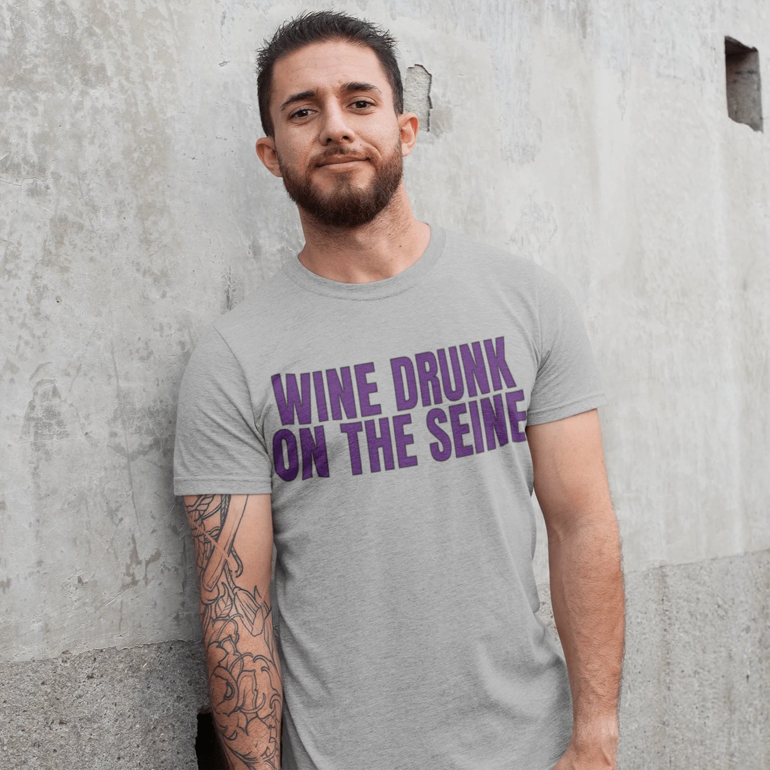 T-Shirt Athletic Heather / XS Wine Drunk on the Seine T-Shirt