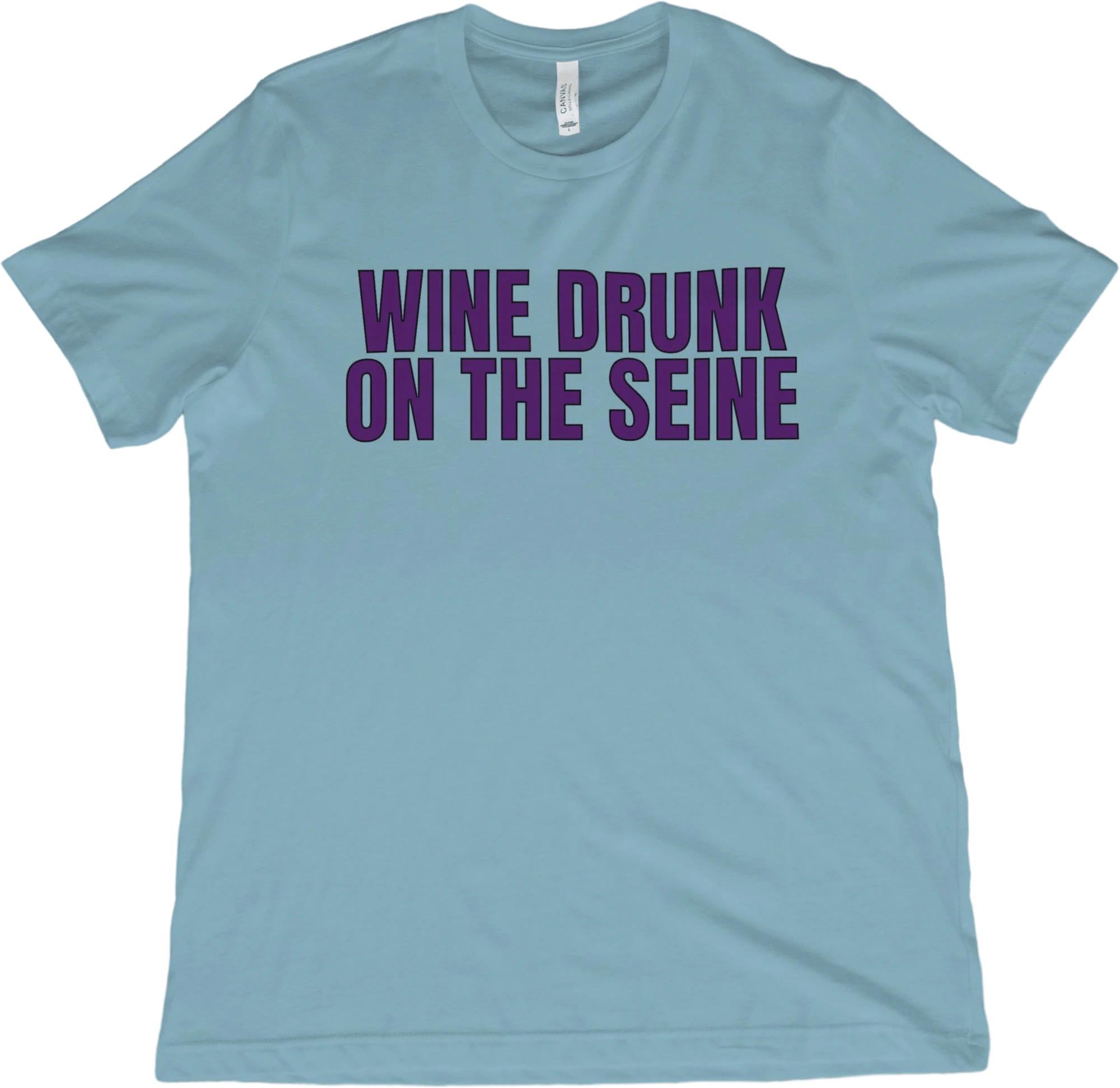 T-Shirt Baby Blue / XS Wine Drunk on the Seine T-Shirt