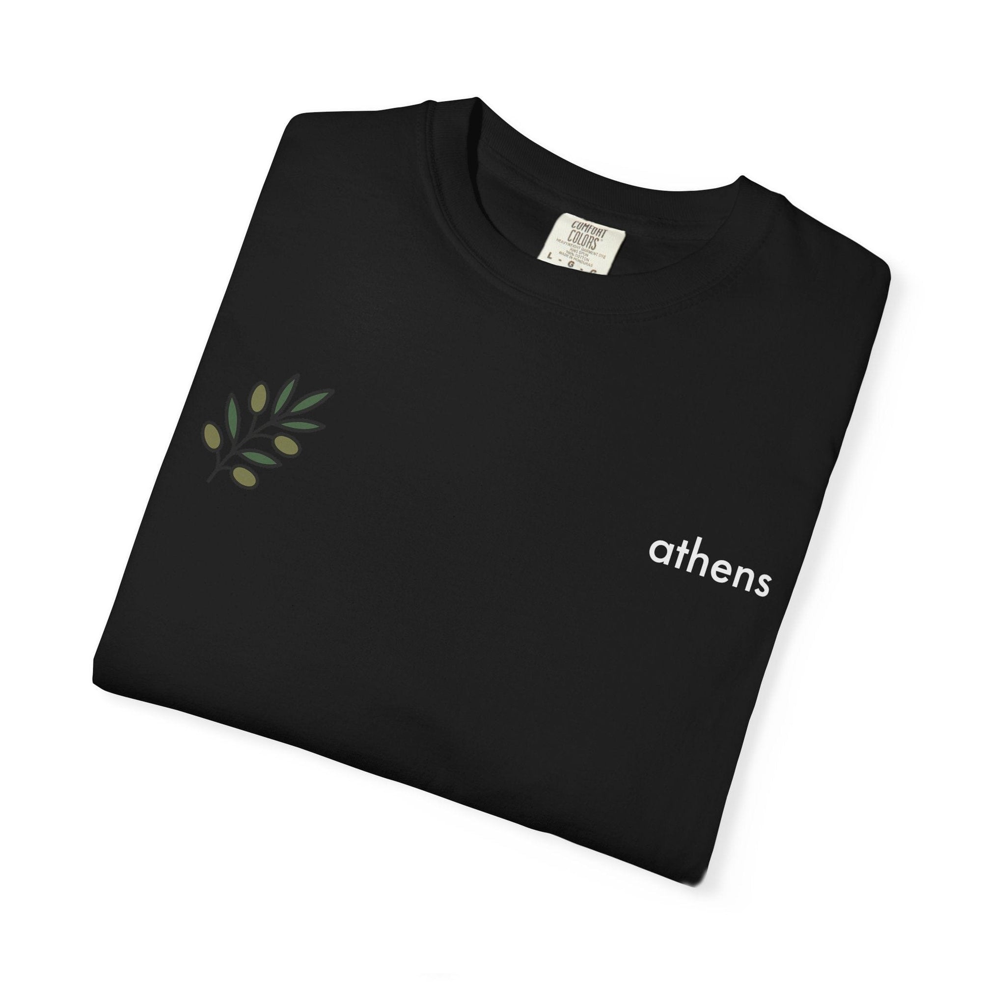 T-Shirt Black / S Athens Olive Sprig T-Shirt