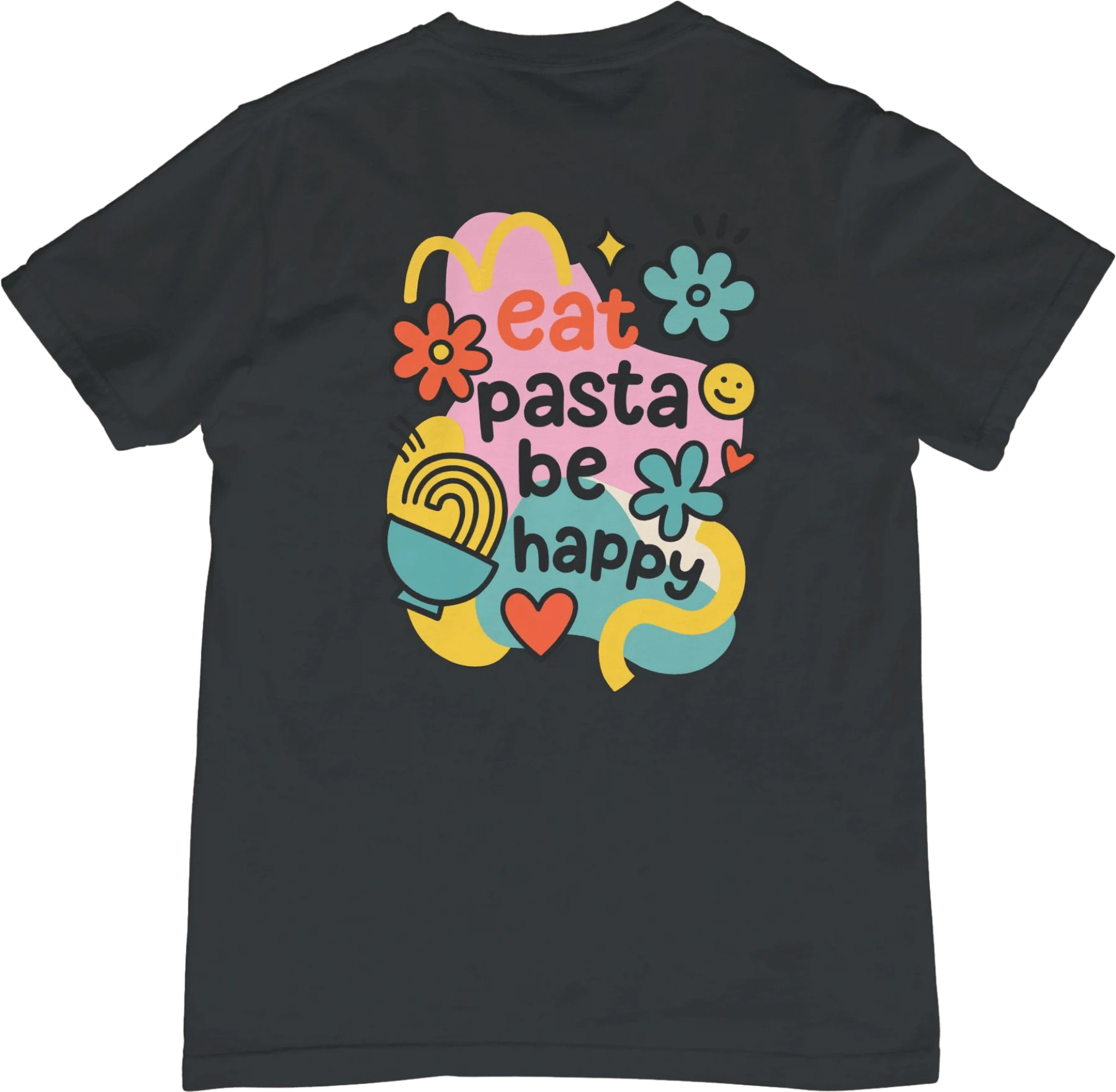 T-Shirt Black / S Italy Eat Pasta T-Shirt