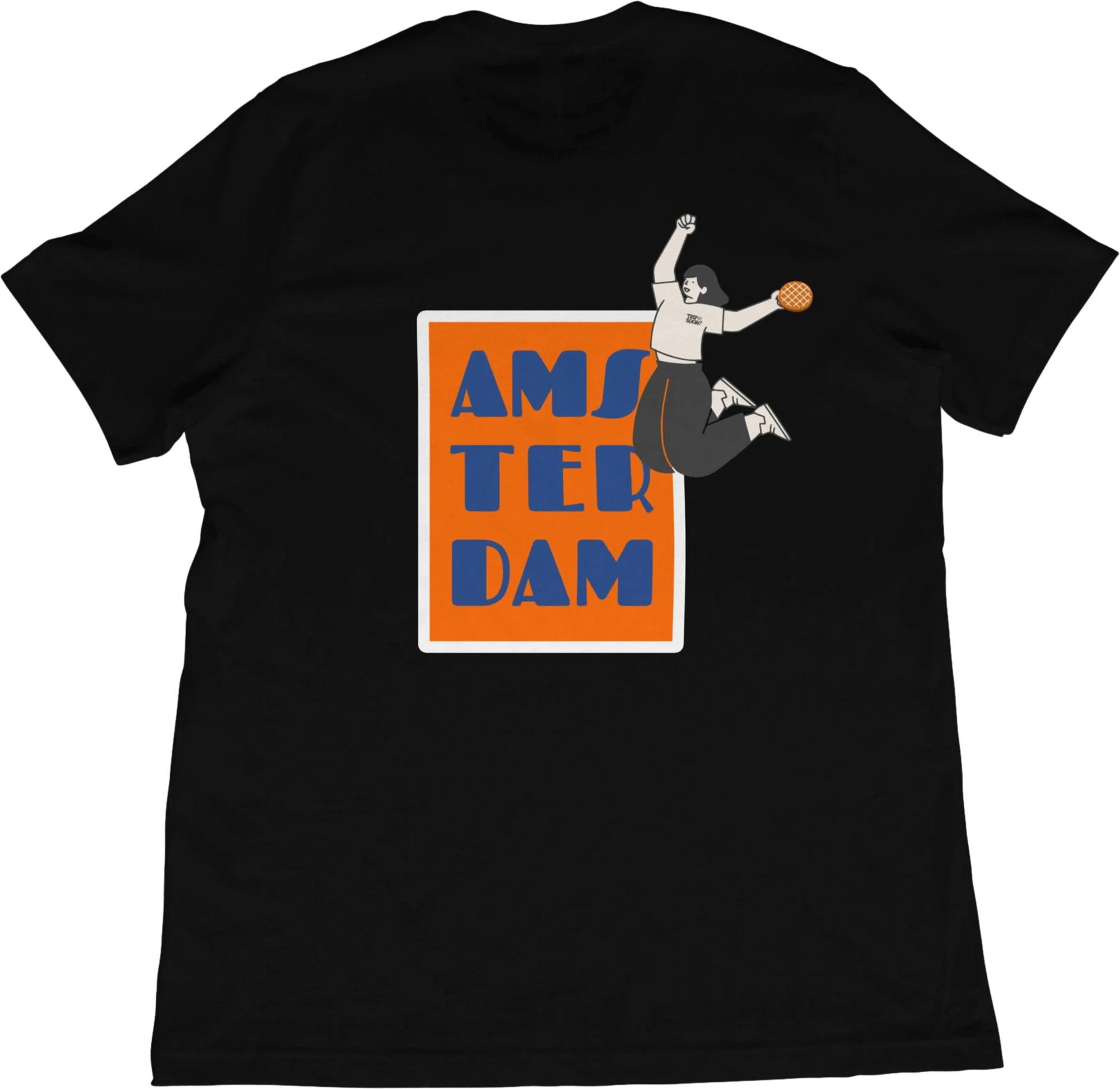 T-Shirt Black / XS Amsterdam Stroopwafel T-Shirt
