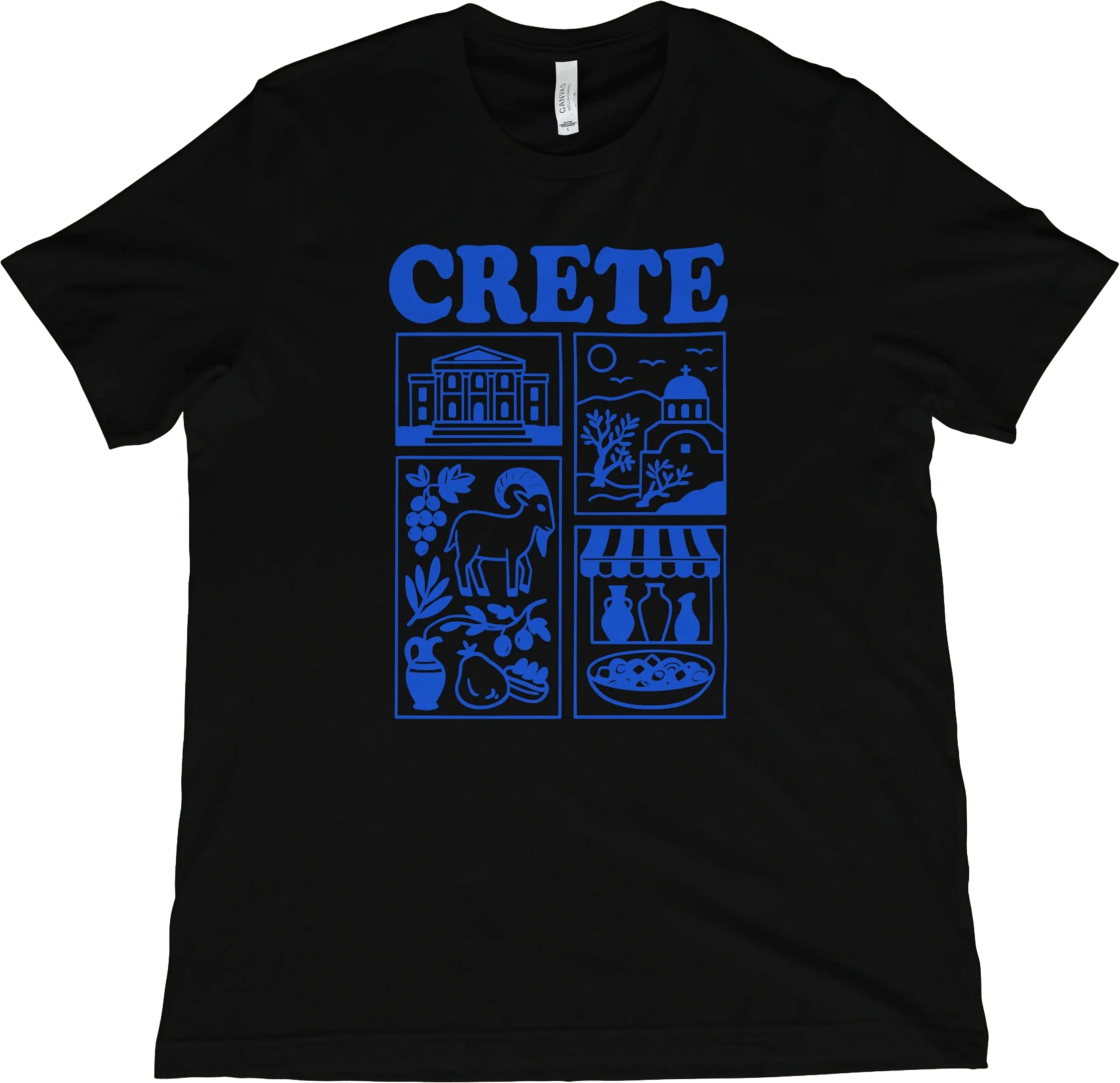 T-Shirt Black / XS Crete Greece T-Shirt