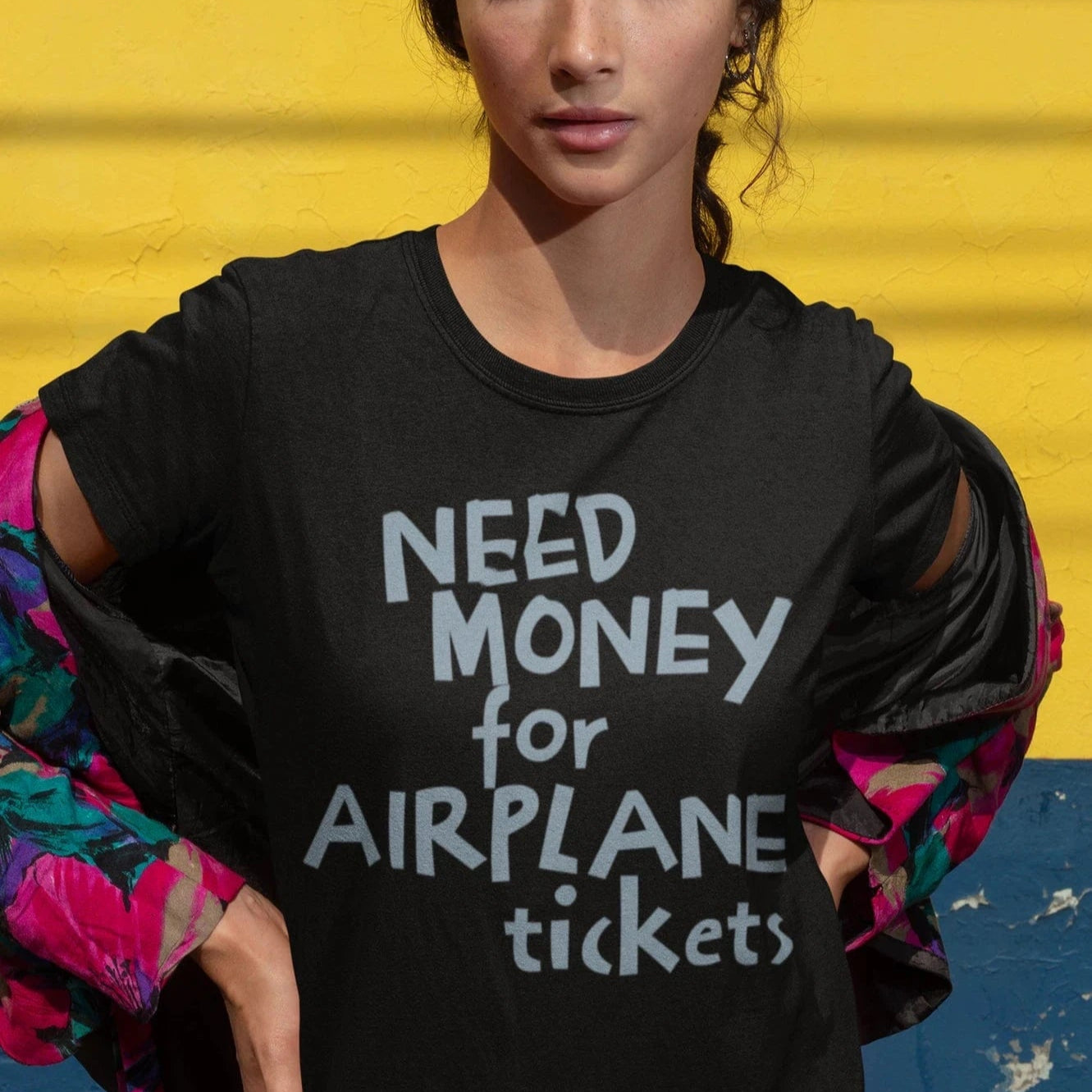 T-Shirt Black / XS Need Money for Airplane Tickets T-Shirt