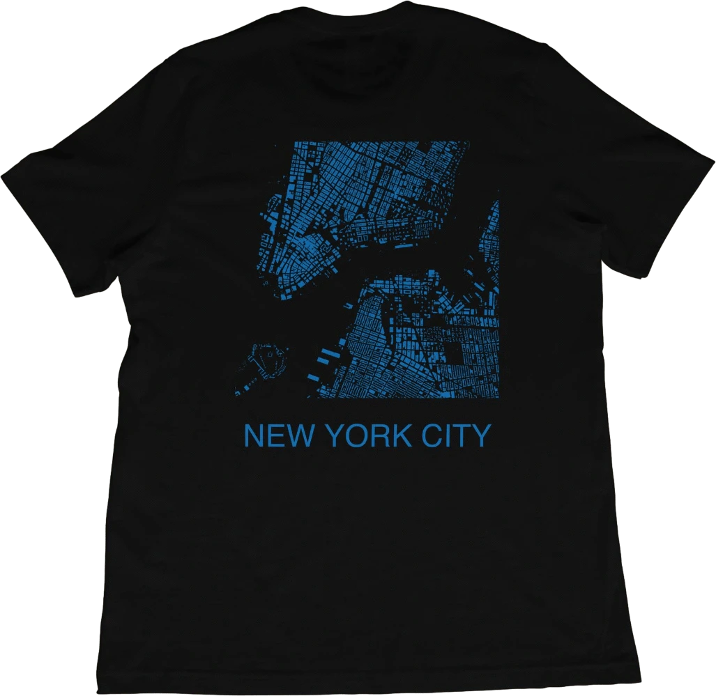 T-Shirt Black / XS New York City Map T-Shirt