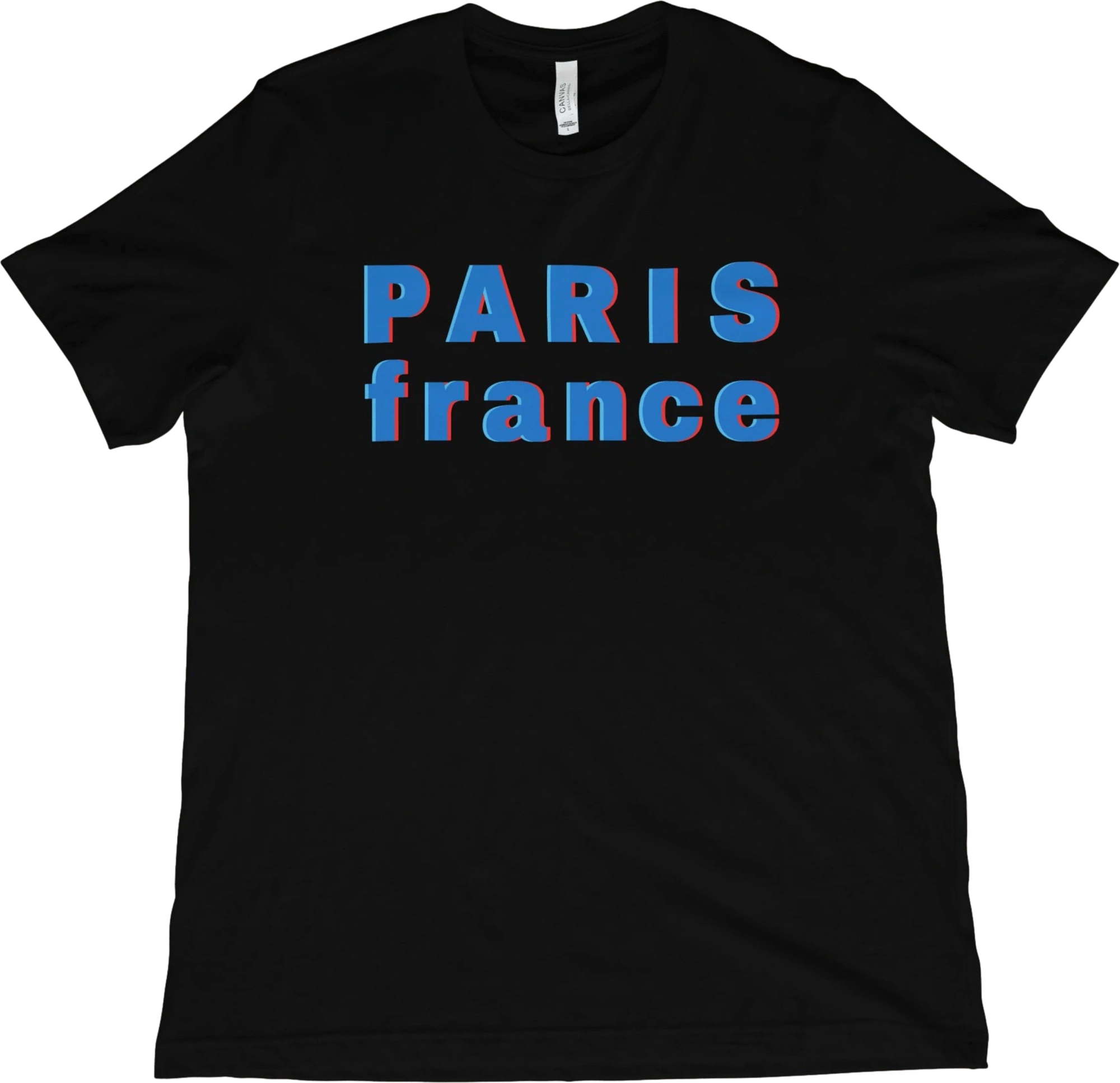 T-Shirt Black / XS Paris France Double Vision T-Shirt