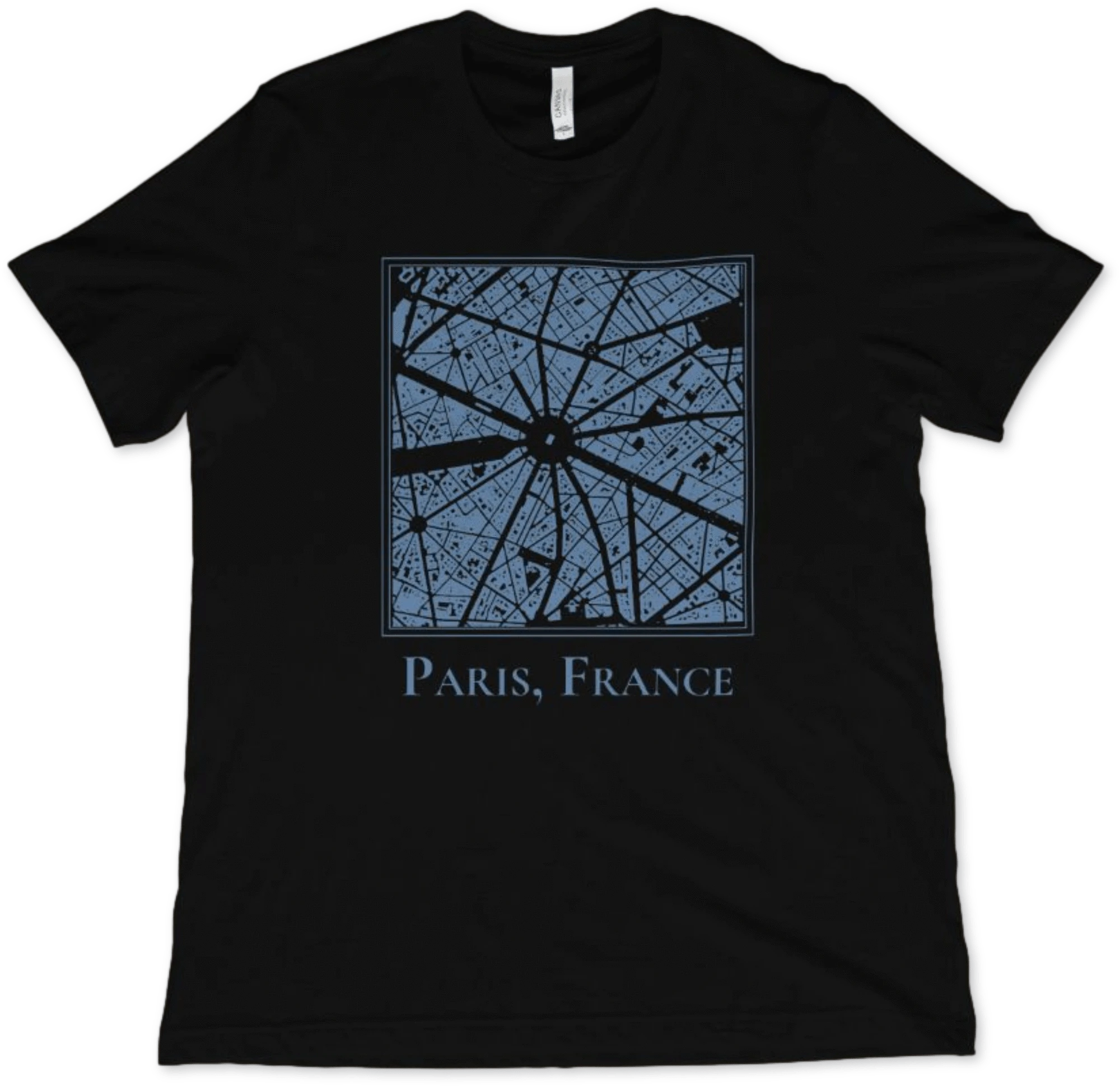 T-Shirt Black / XS Paris Map T-Shirt