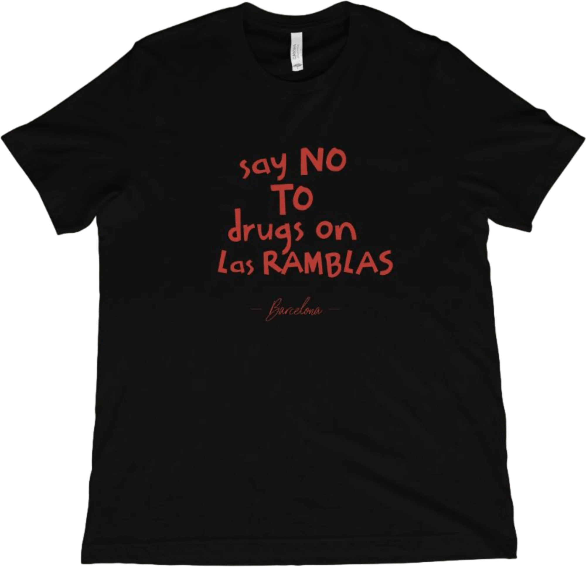 T-Shirt Black / XS Say No to Drugs on Las Ramblas T-Shirt