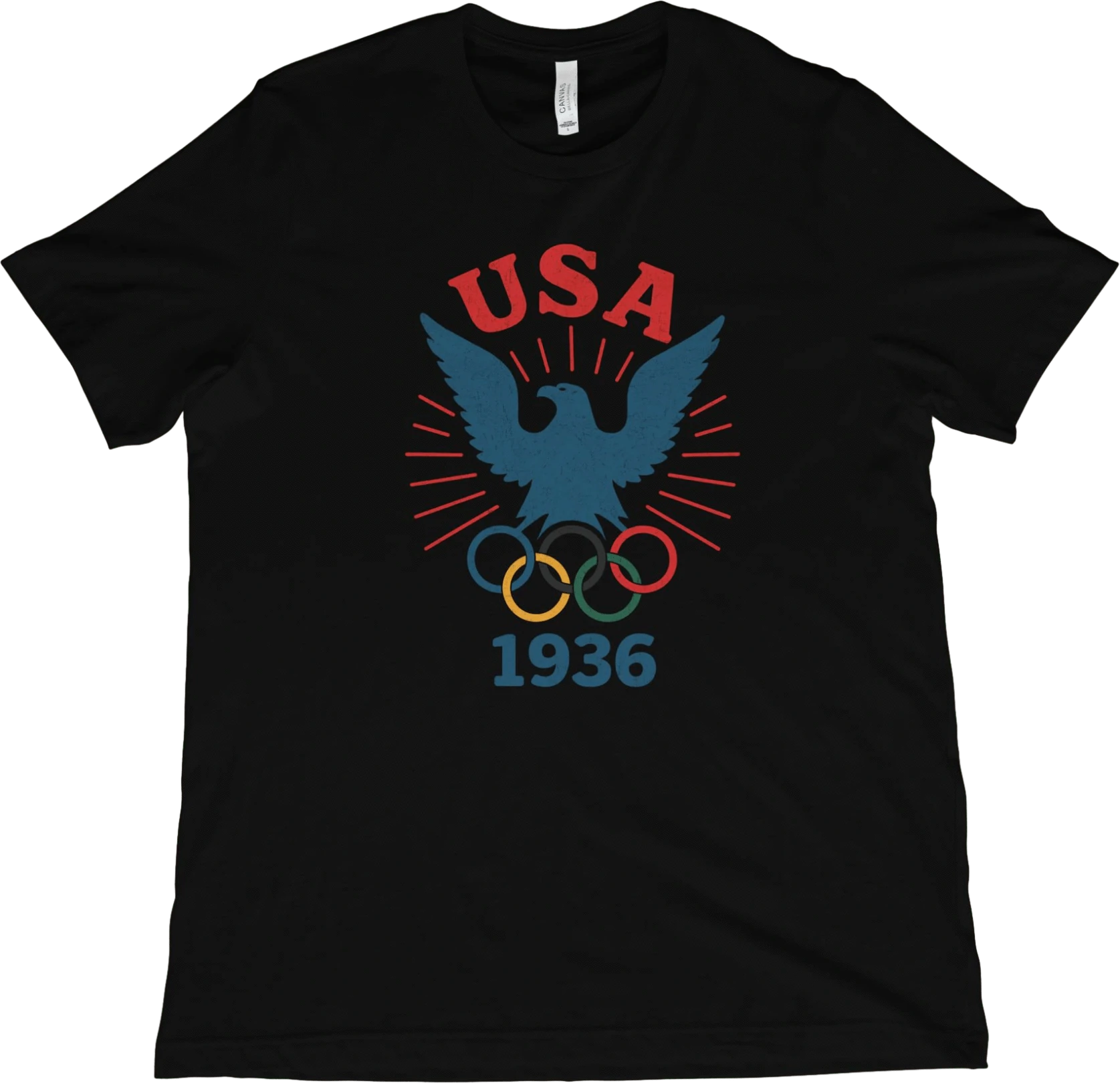 T-Shirt Black / XS USA Olympics 1936 T-Shirt