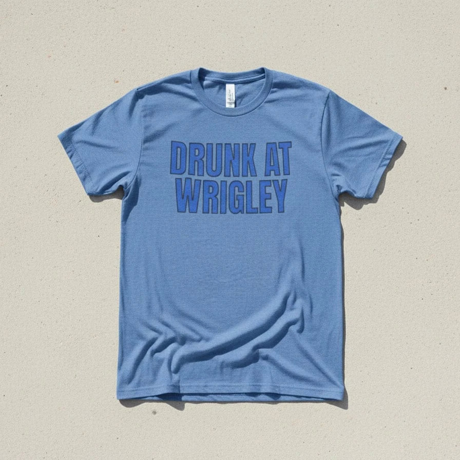 T-Shirt Heather Columbia Blue / XS Drunk at Wrigley T-Shirt