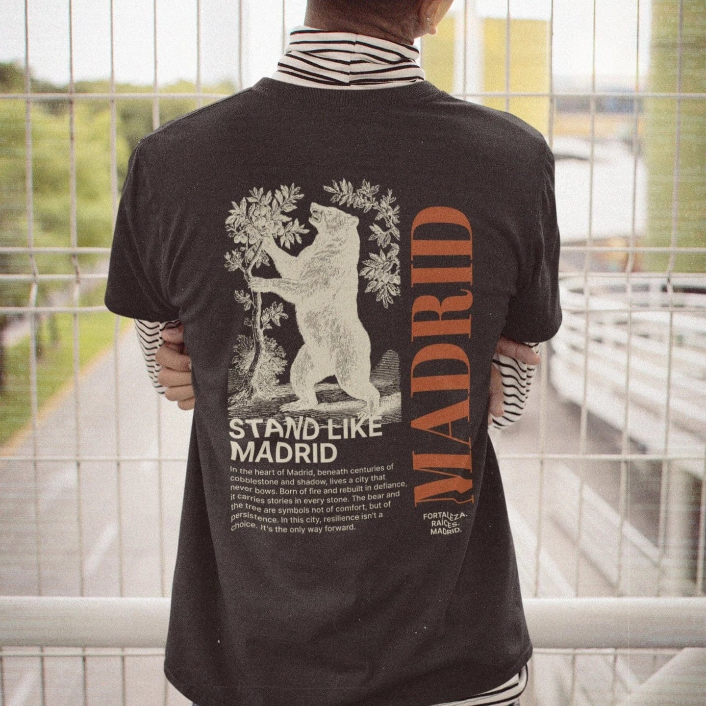 T-Shirt Madrid Spain Bear and Tree T-Shirt