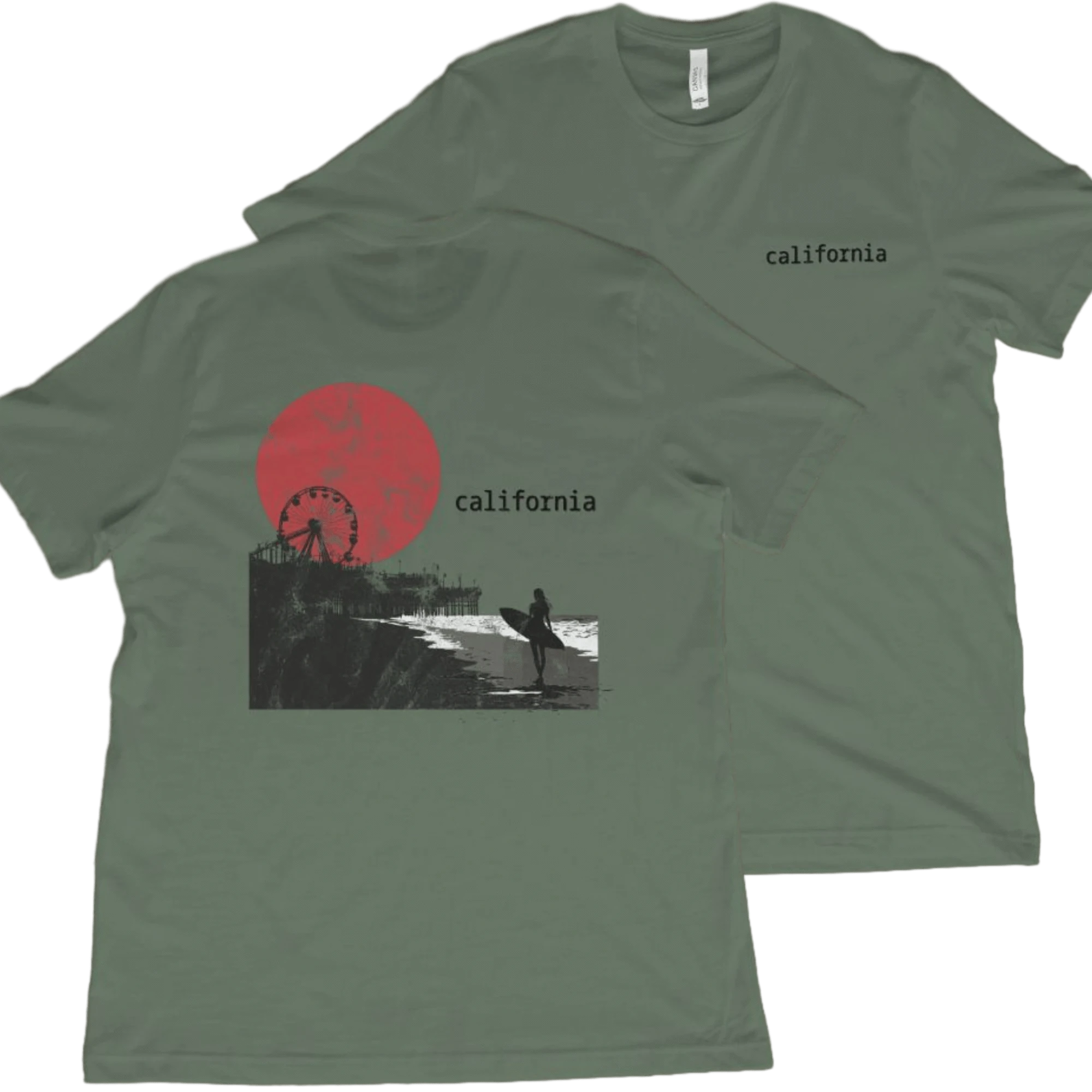 T-Shirt Military Green / XS California Beach T-Shirt