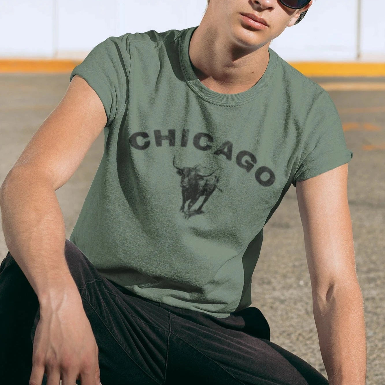 T-Shirt Military Green / XS Chicago Bull T-Shirt