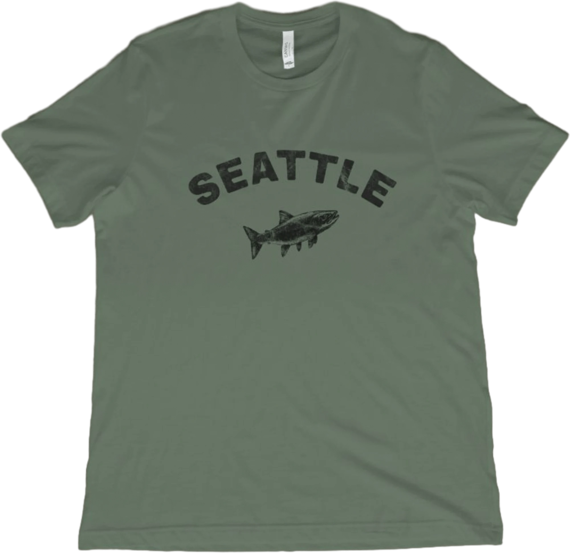 T-Shirt Military Green / XS Seattle Salmon T-Shirt