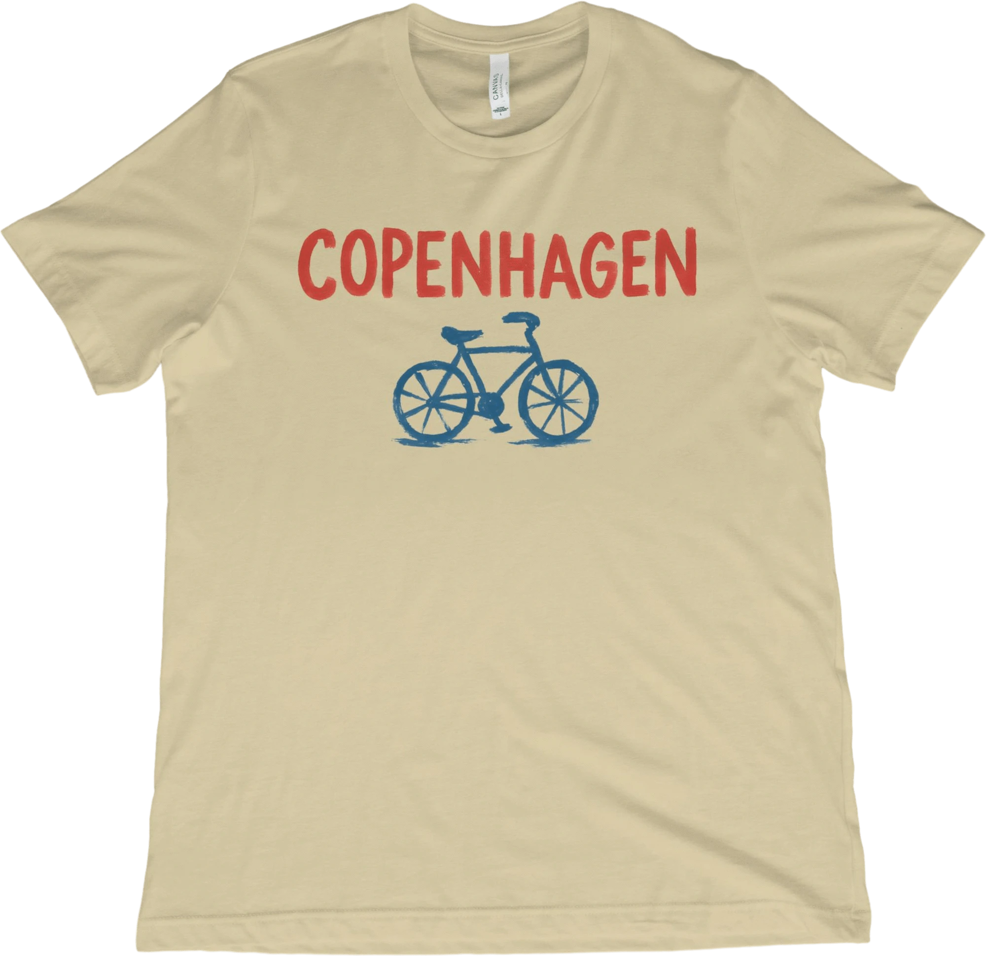 T-Shirt Natural / XS Copenhagen Denmark Bicycle T-Shirt