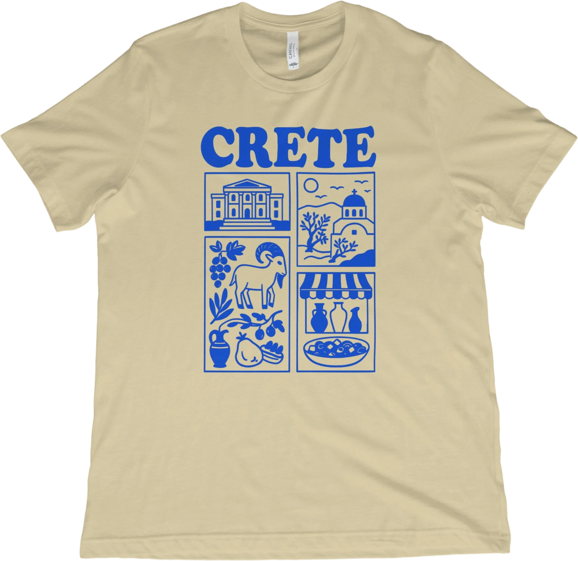 T-Shirt Natural / XS Crete Greece T-Shirt