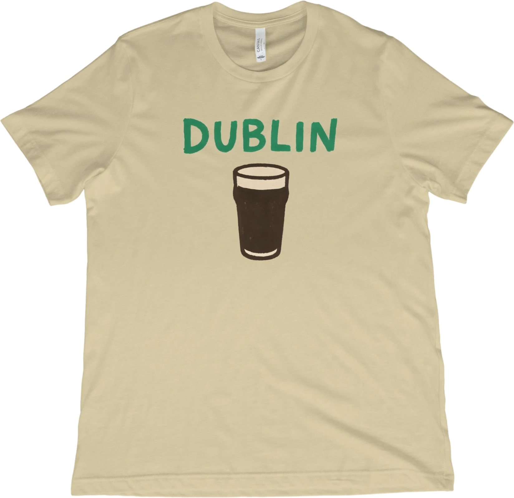 T-Shirt Natural / XS Dublin Beer and Pint Glass T-Shirt