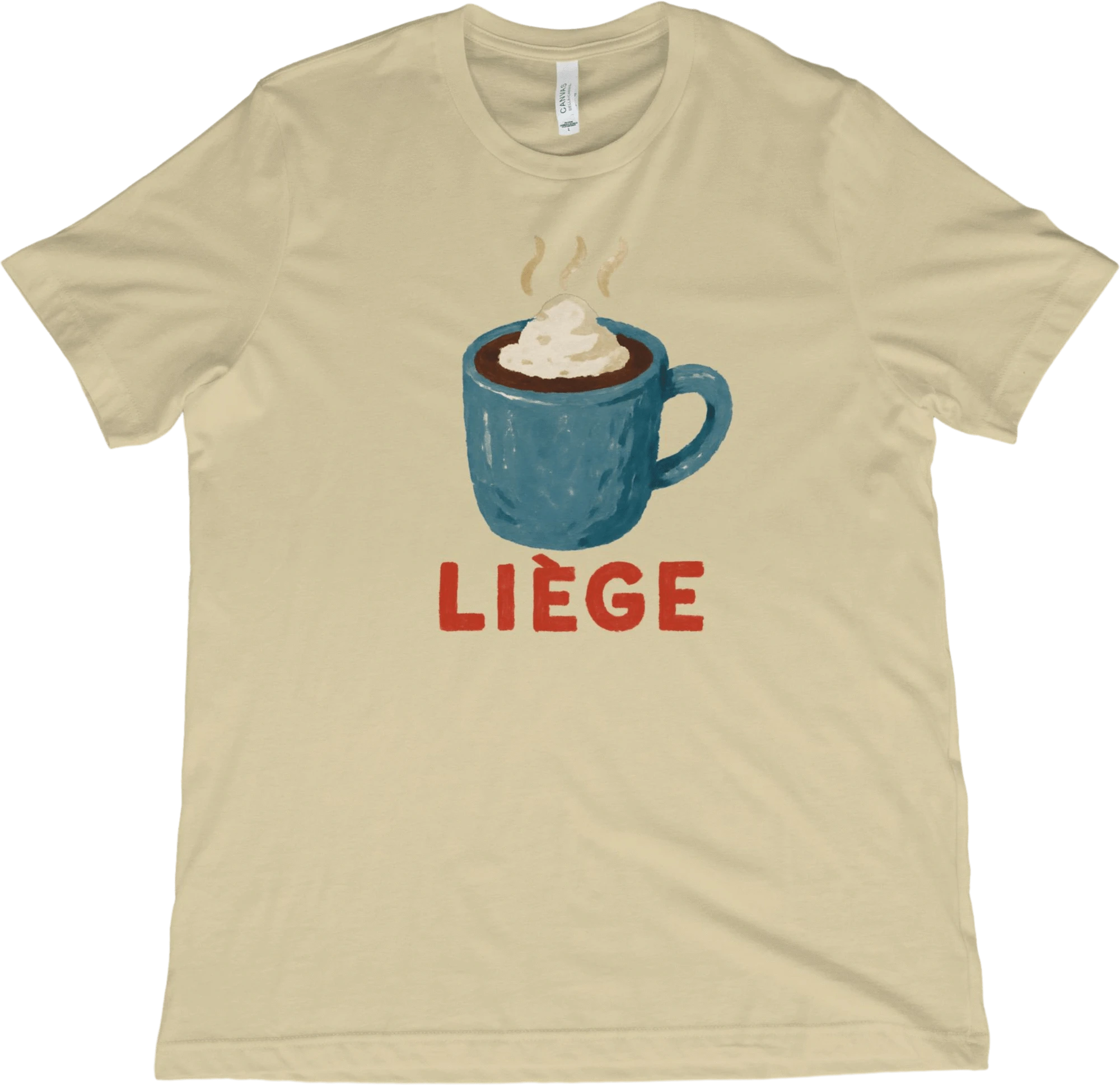 T-Shirt Natural / XS Liege Belgium Hot Chocolate T-Shirt