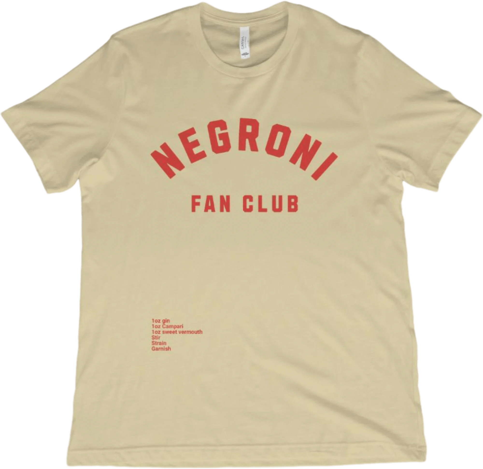 T-Shirt Natural / XS Negroni Fan Club T-Shirt