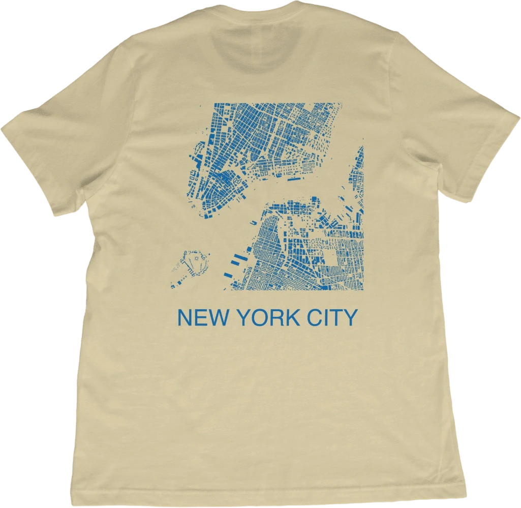 T-Shirt Natural / XS New York City Map T-Shirt