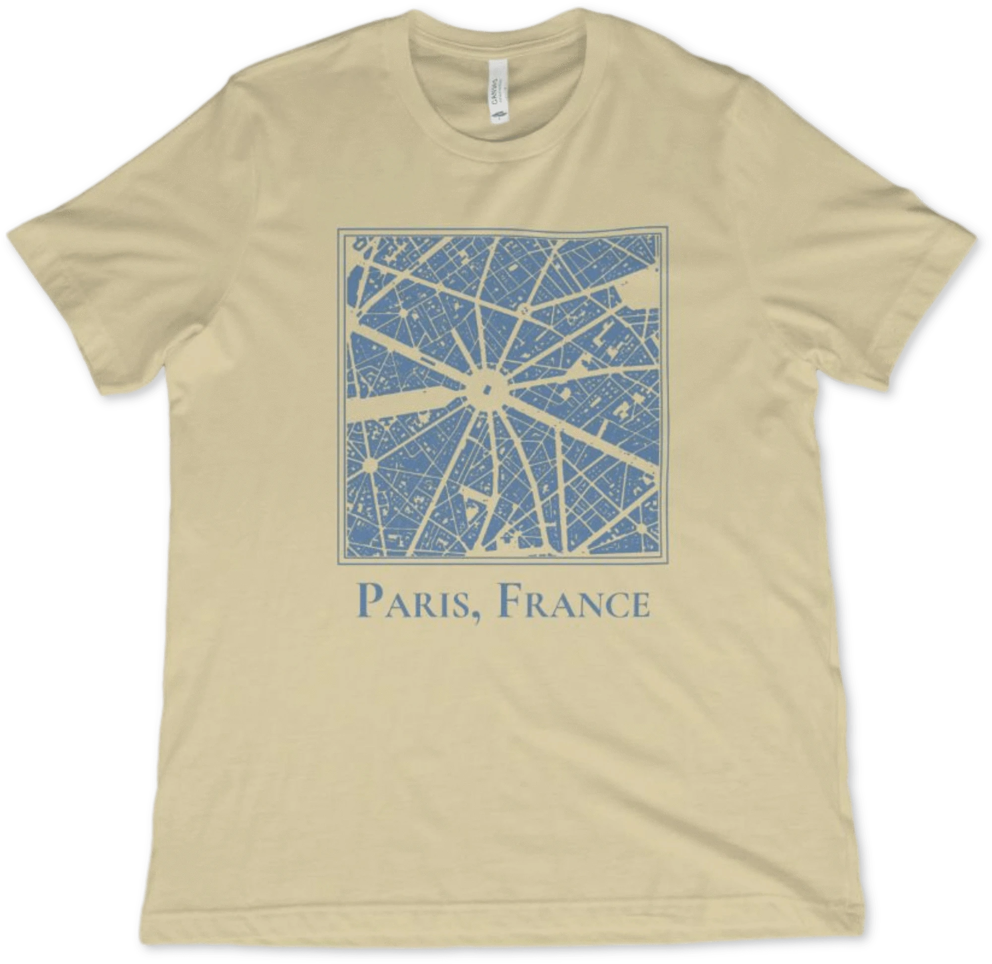 T-Shirt Natural / XS Paris Map T-Shirt