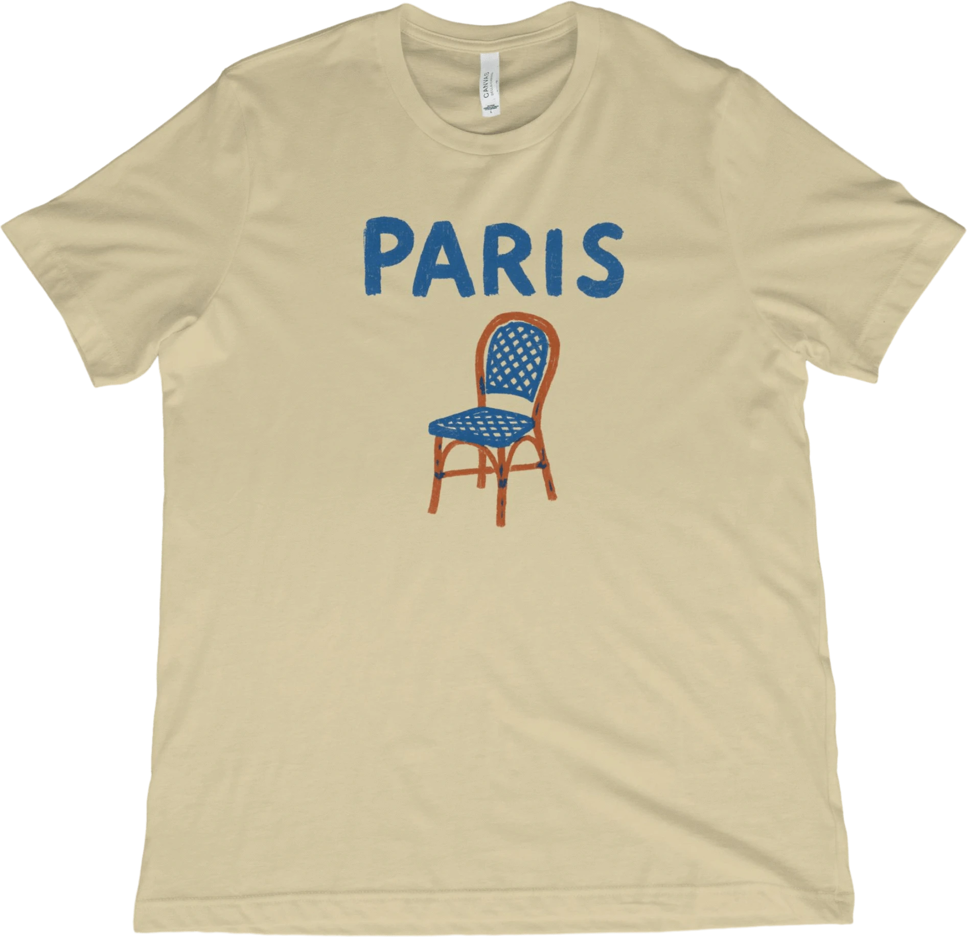 T-Shirt Natural / XS Parisian Cafe Chair T-Shirt