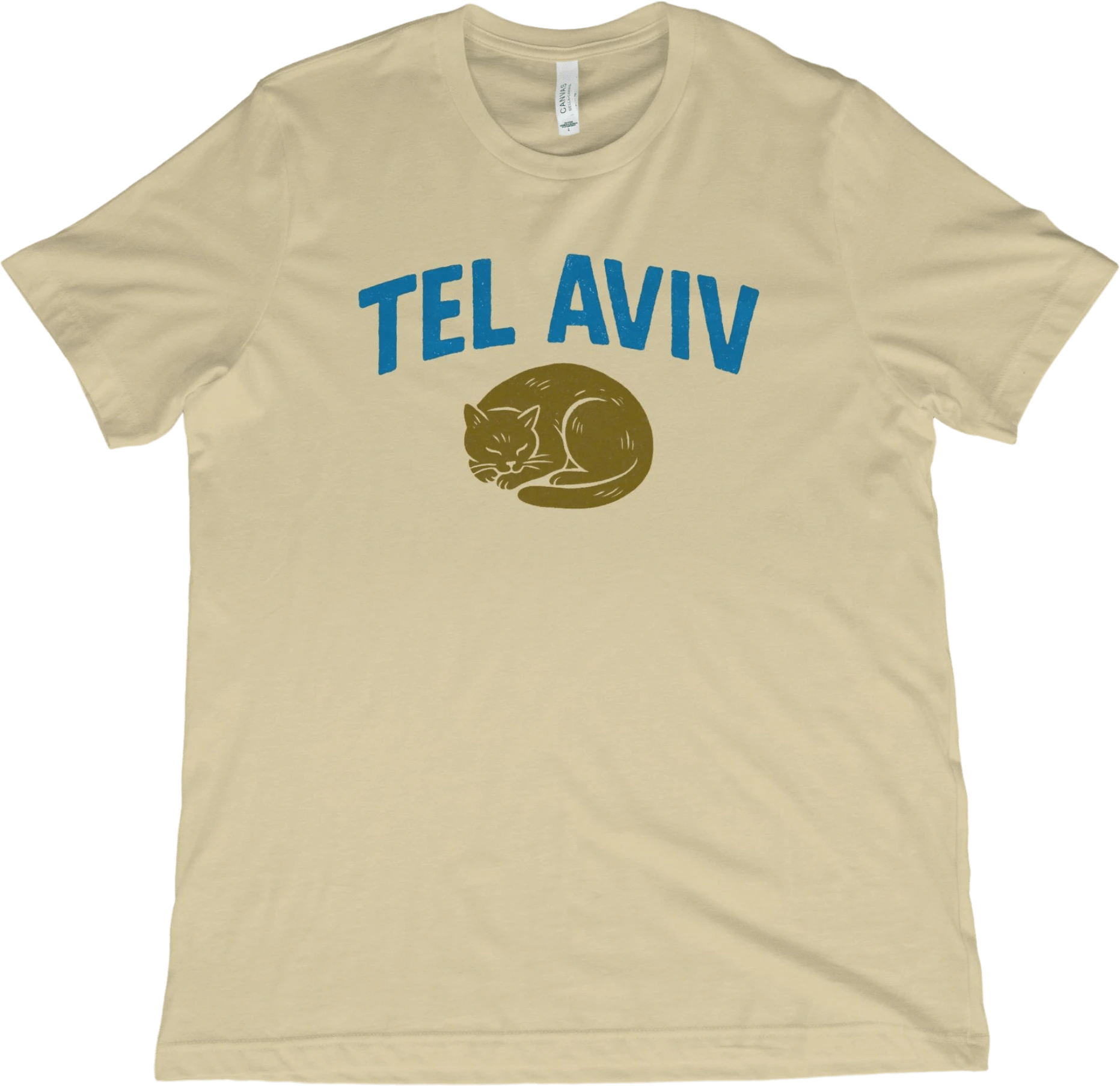 T-Shirt Natural / XS Tel Aviv Street Cat T-Shirt