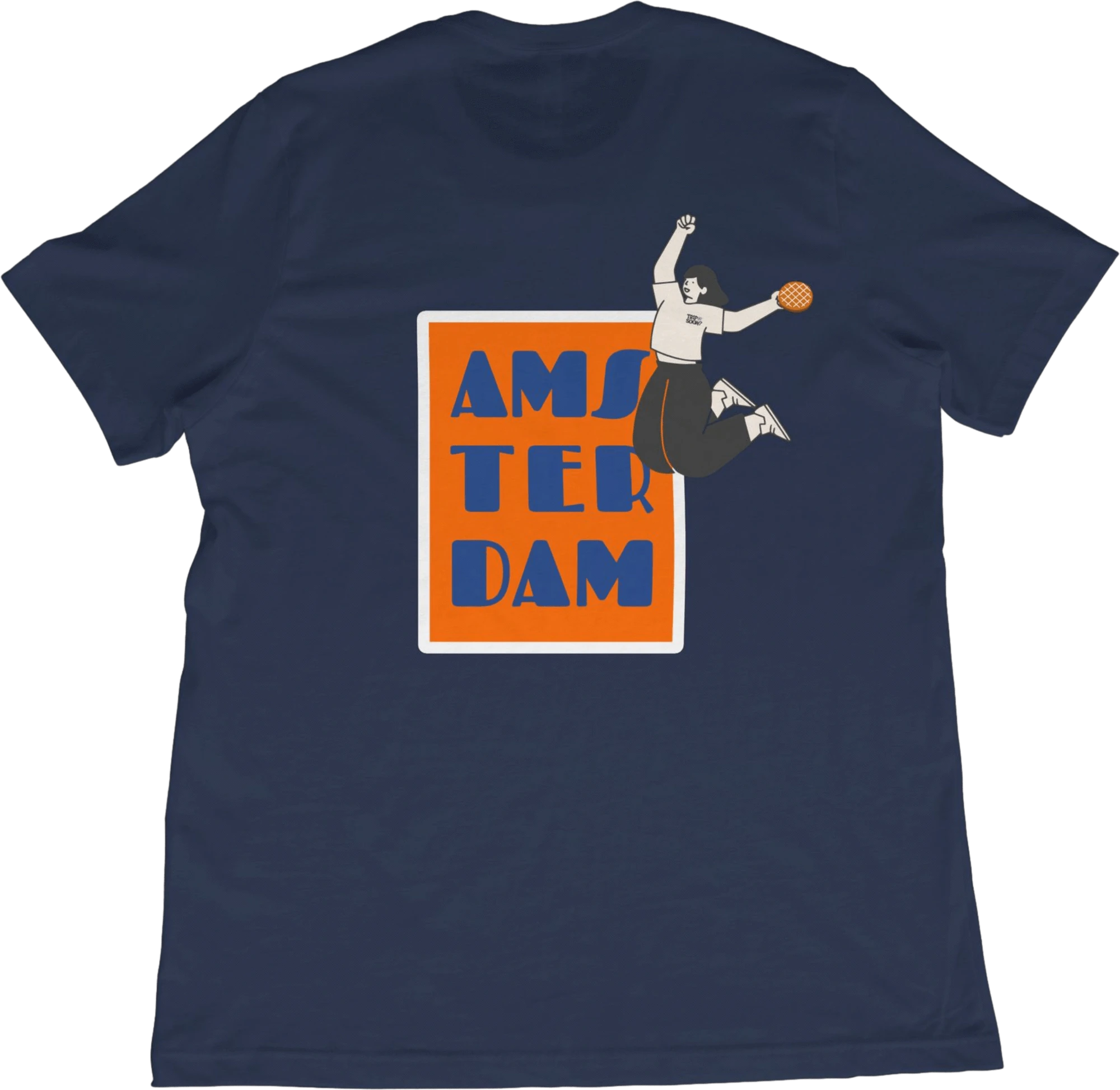 T-Shirt Navy / XS Amsterdam Stroopwafel T-Shirt
