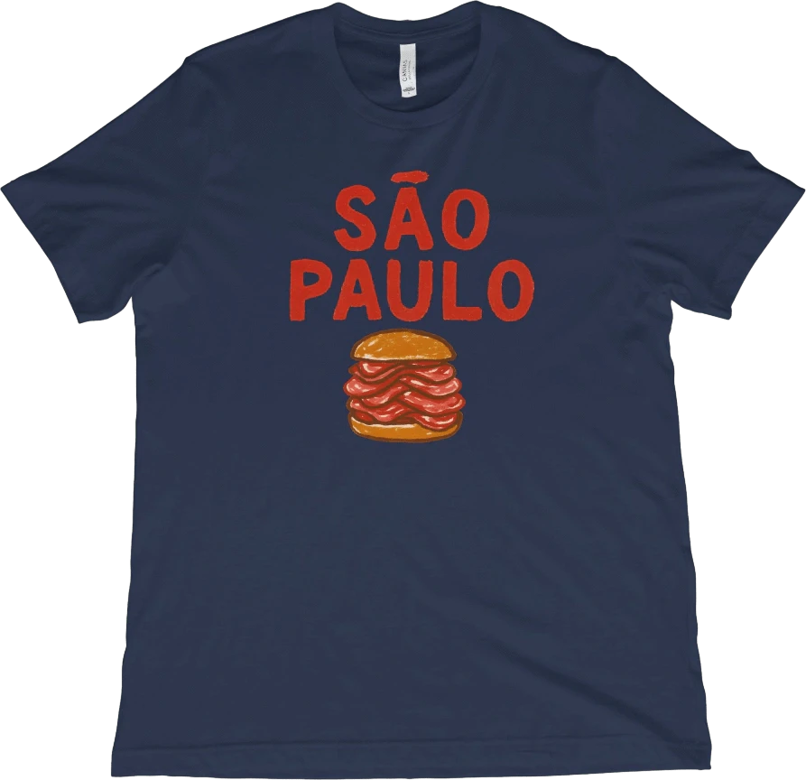 T-Shirt Navy / XS Sao Paulo Brazil Mortadella T-Shirt
