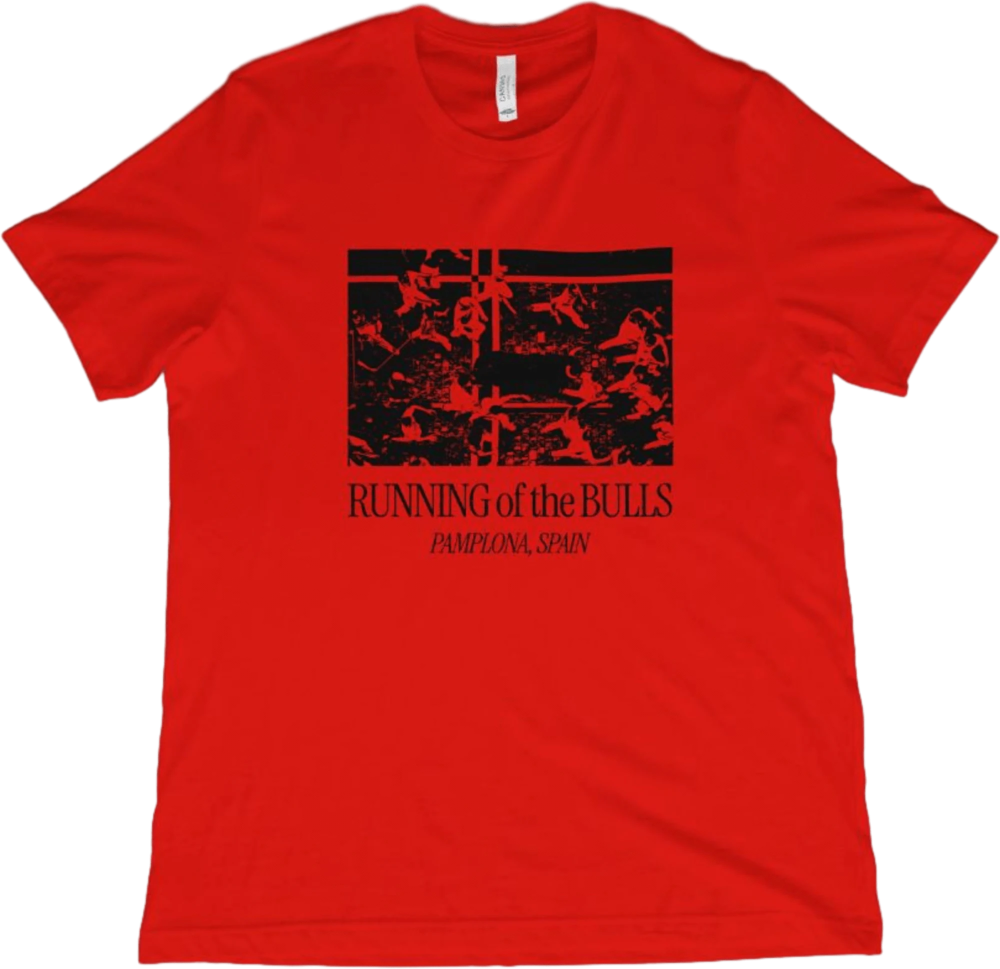 T-Shirt Red / XS Running of the Bulls - Pamplona, Spain T-Shirt