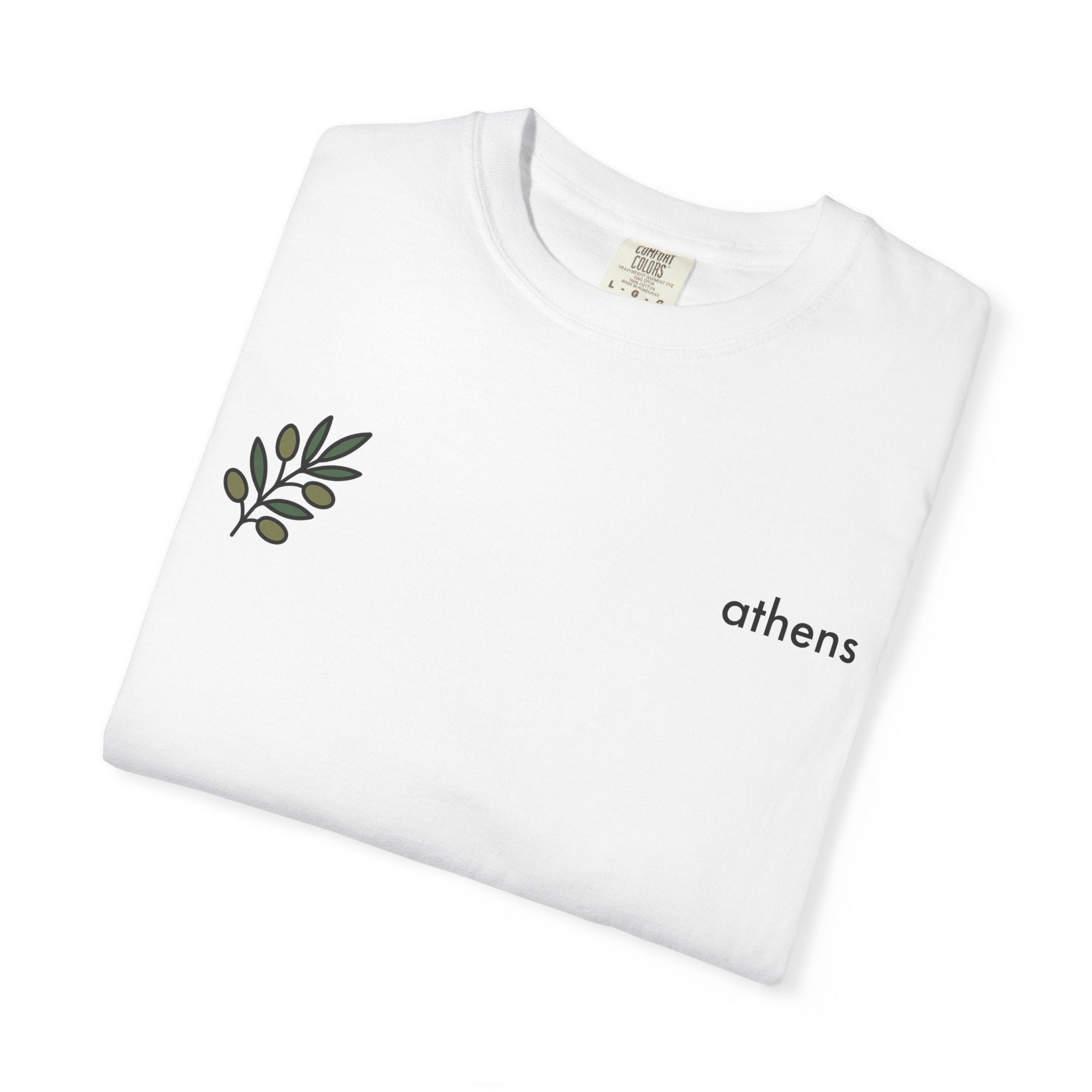 T-Shirt White / S Athens Olive Sprig T-Shirt