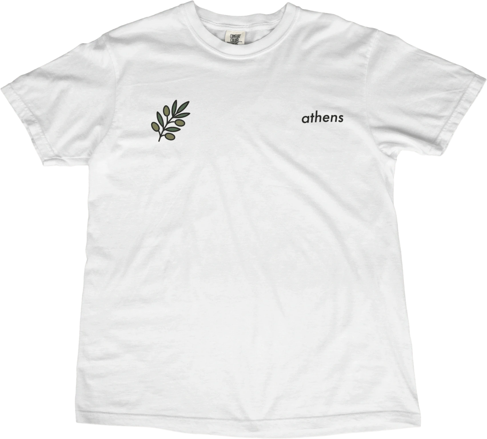 T-Shirt White / S Athens Olive Sprig T-Shirt