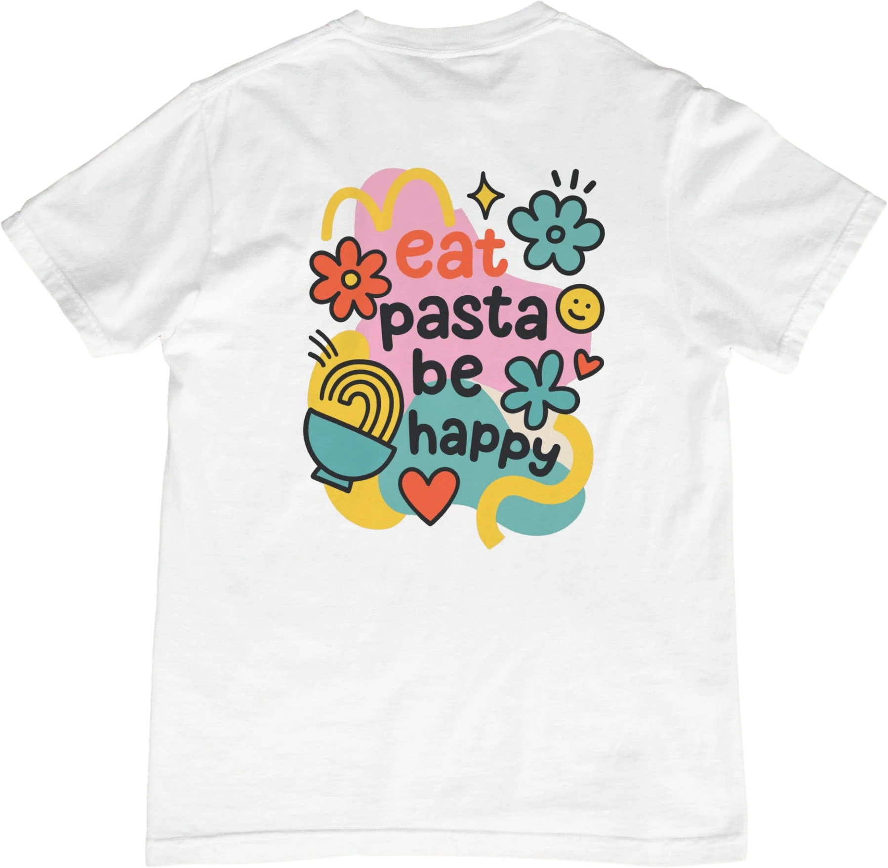 T-Shirt White / S Italy Eat Pasta T-Shirt