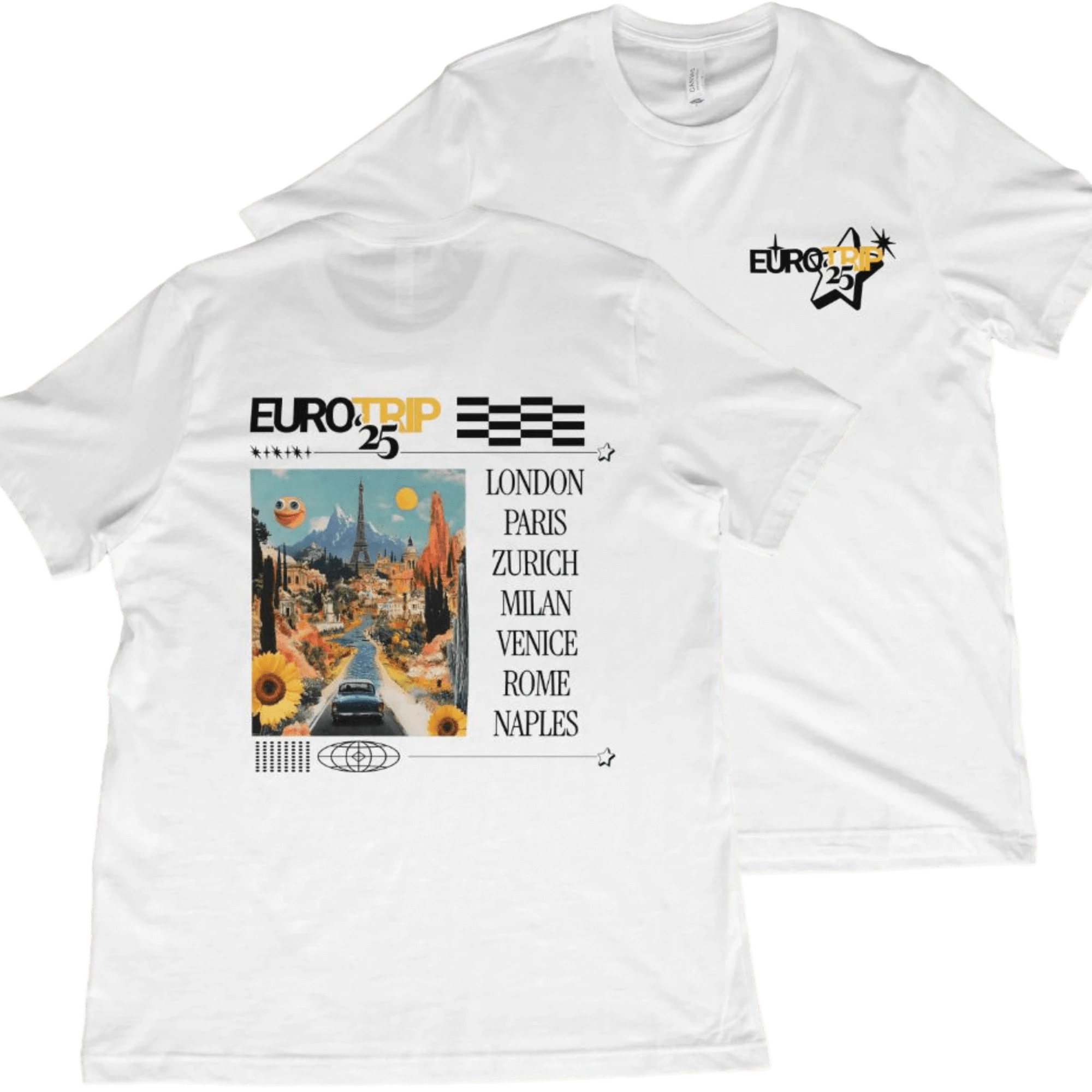 T-Shirt White / XS Eurotrip '25 T-Shirt Gonzo Style