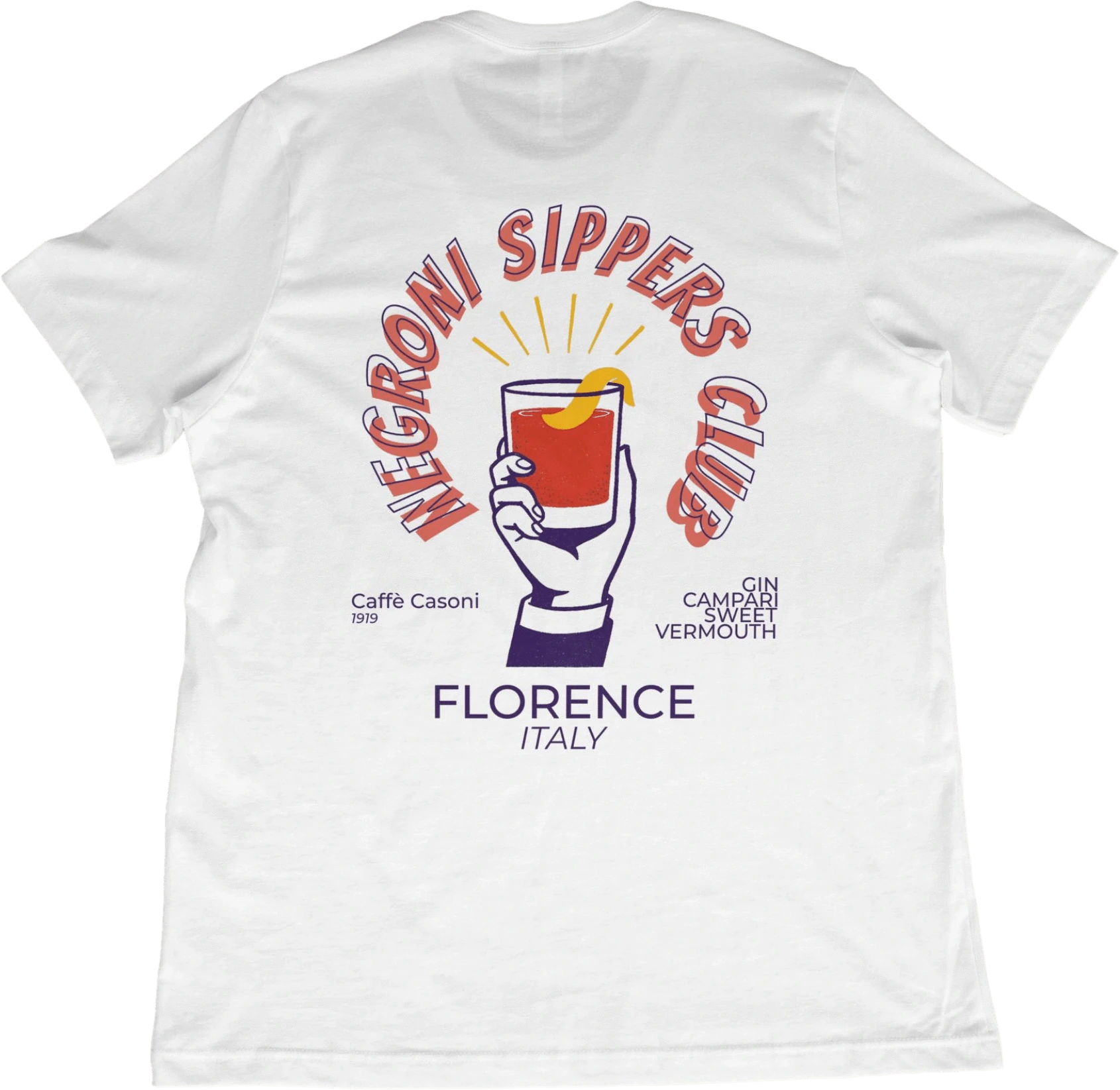T-Shirt White / XS Negroni Florence Italy T-Shirt