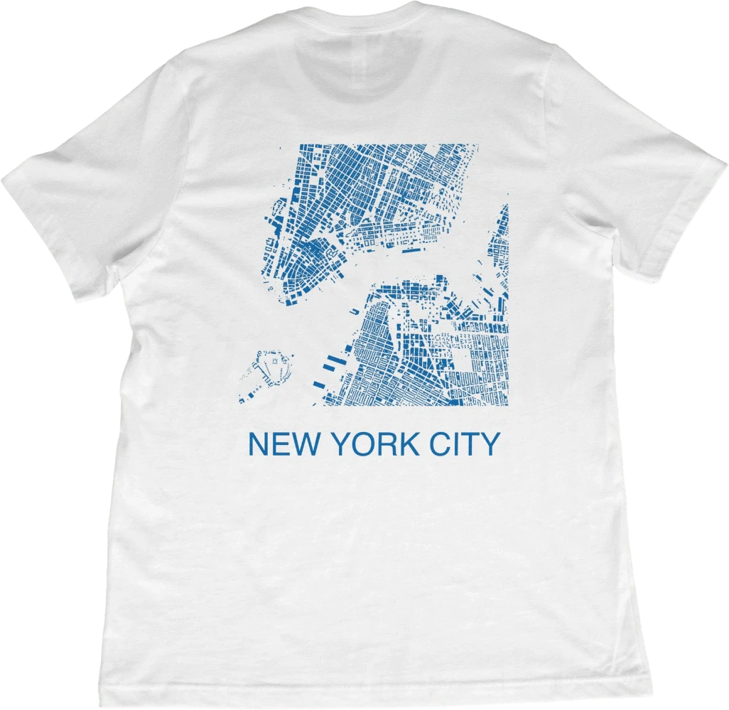 T-Shirt White / XS New York City Map T-Shirt