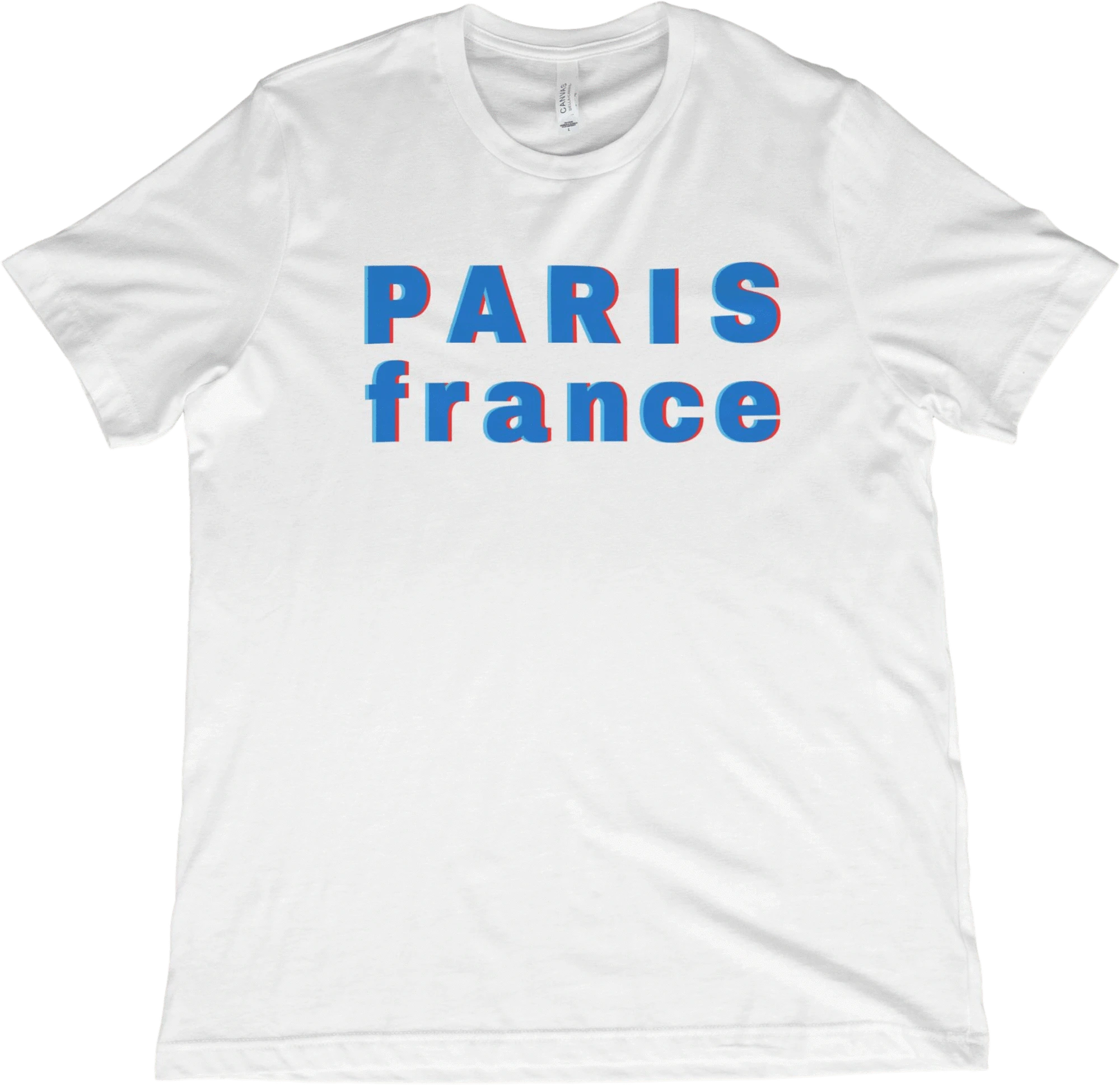 T-Shirt White / XS Paris France Double Vision T-Shirt