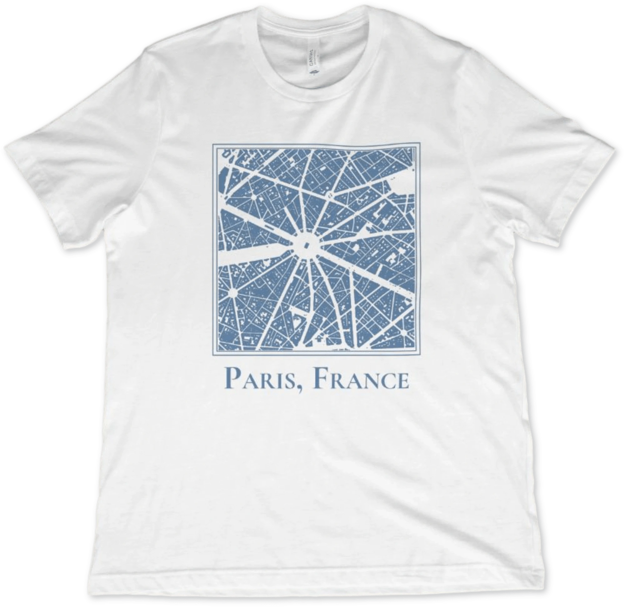 T-Shirt White / XS Paris Map T-Shirt