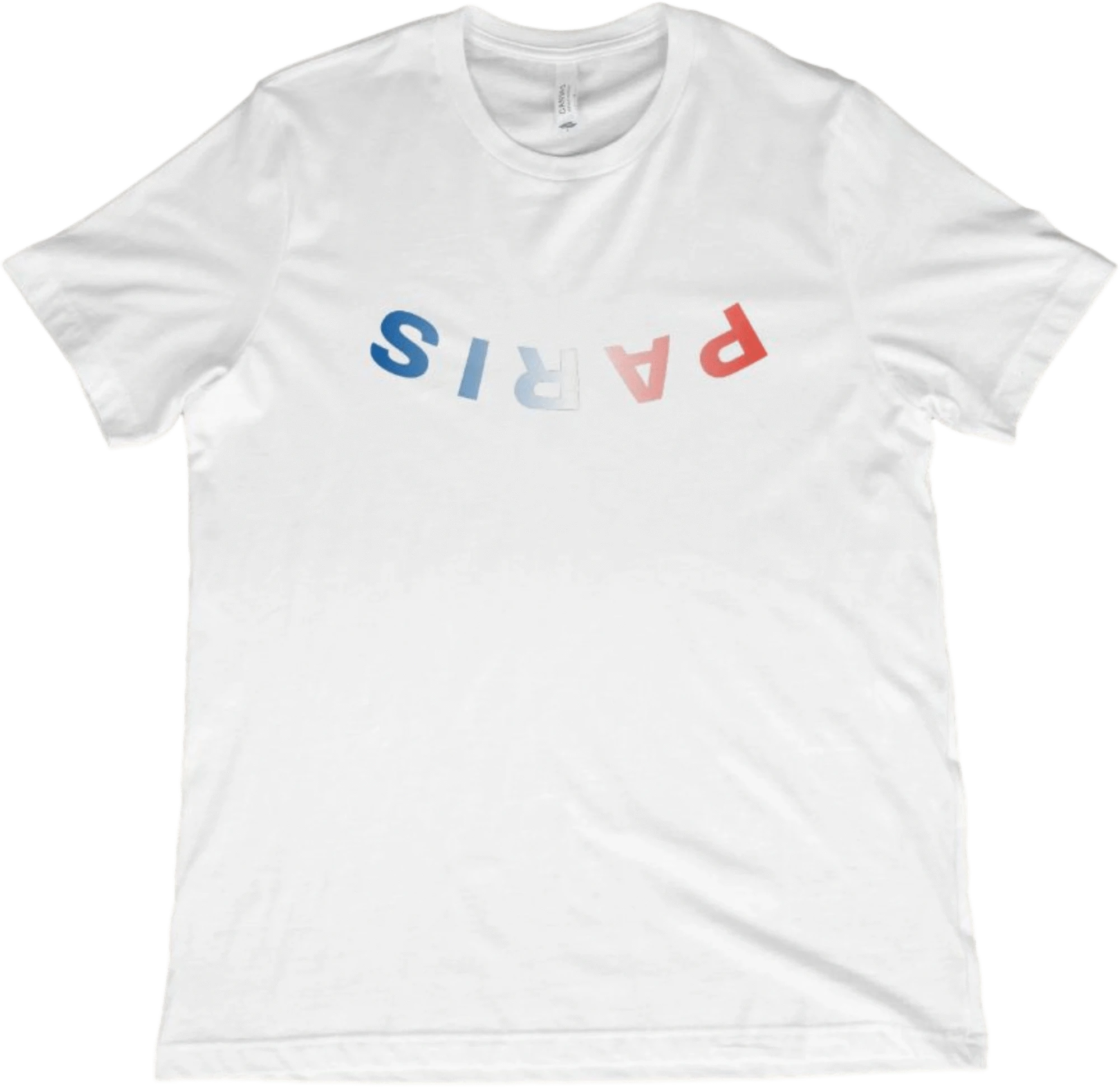 T-Shirt White / XS Paris Upside Down T-Shirt