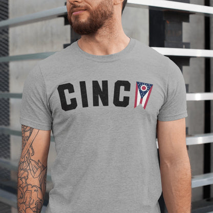 T-Shirt Athletic Heather / XS Cincy Ohio Flag T-Shirt