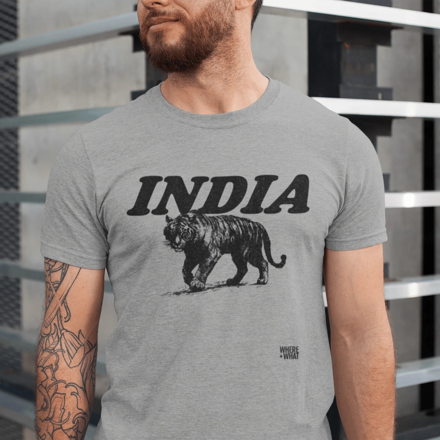 T-Shirt Athletic Heather / XS India Bengal Tiger T-Shirt
