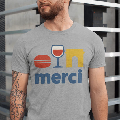 T-Shirt Athletic Heather / XS Merci Paris T-Shirt