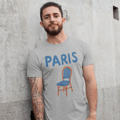 T-Shirt Athletic Heather / XS Parisian Cafe Chair T-Shirt